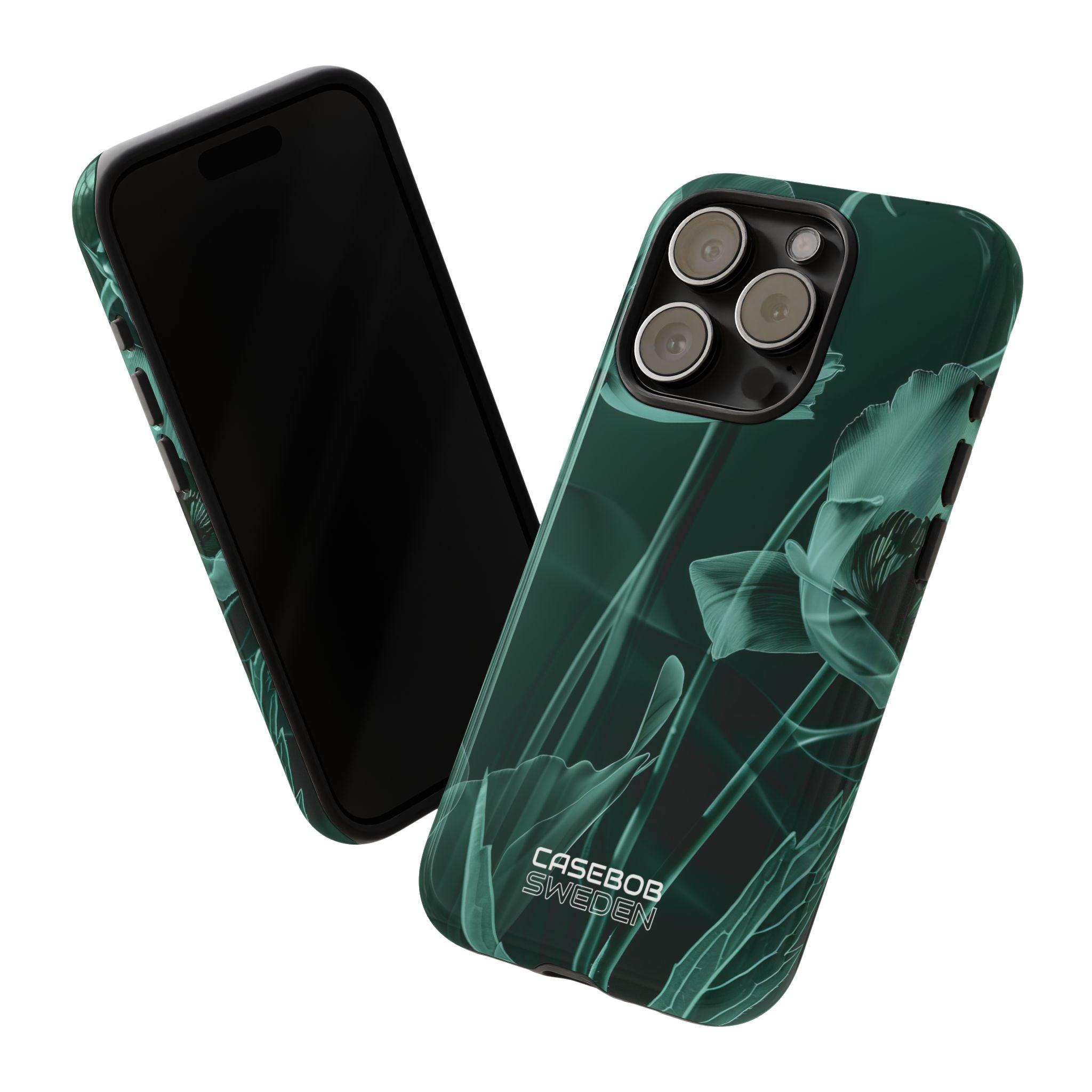 Teal Bloom Radiance iPhone 15 - Resistente