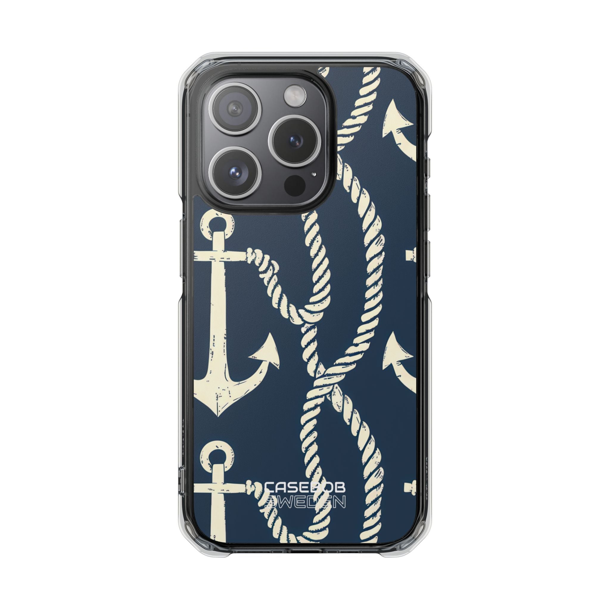 Nautical Anchors Rope iPhone 15 - Impact Clear+