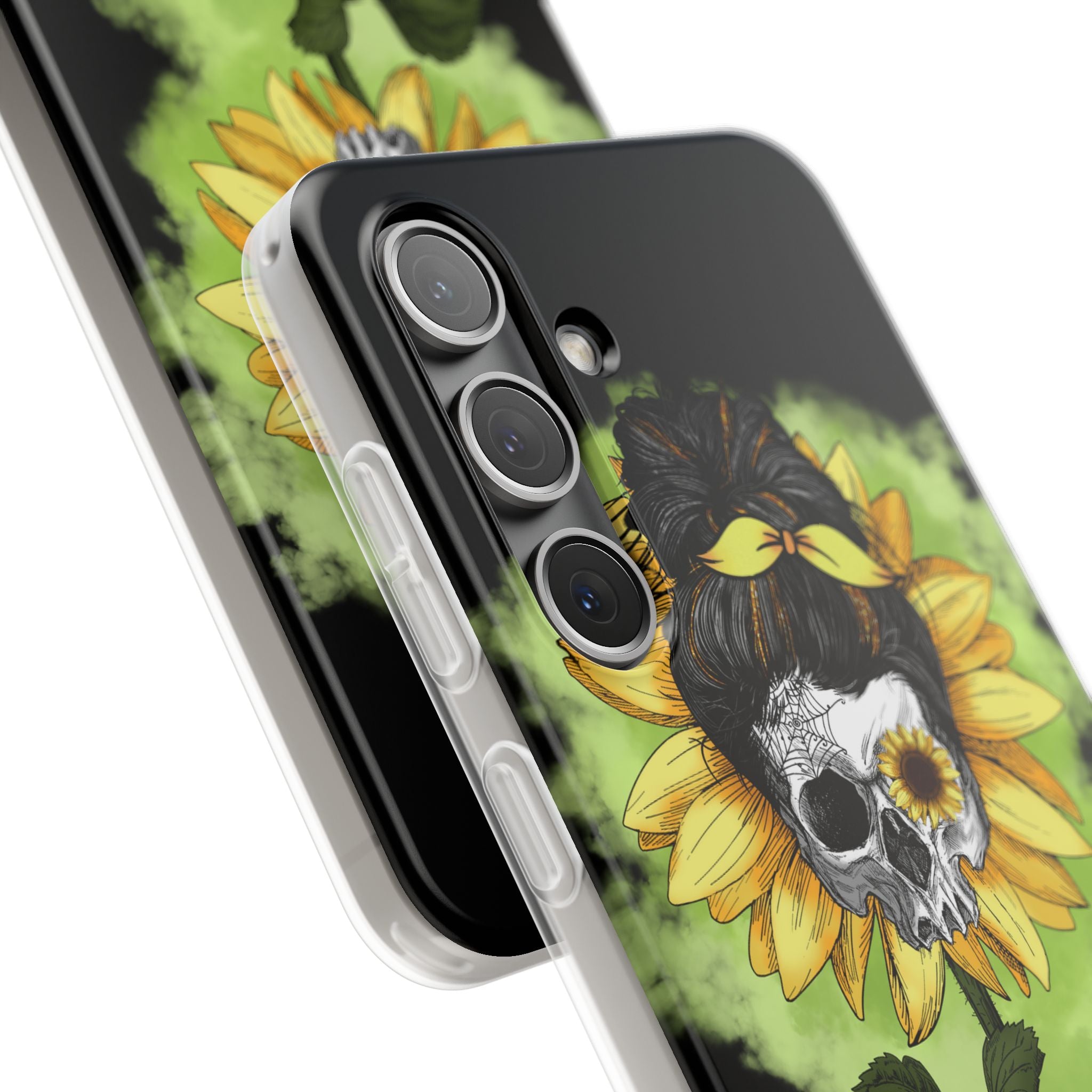 Sunflower Skull Samsung S24 Case - Soft