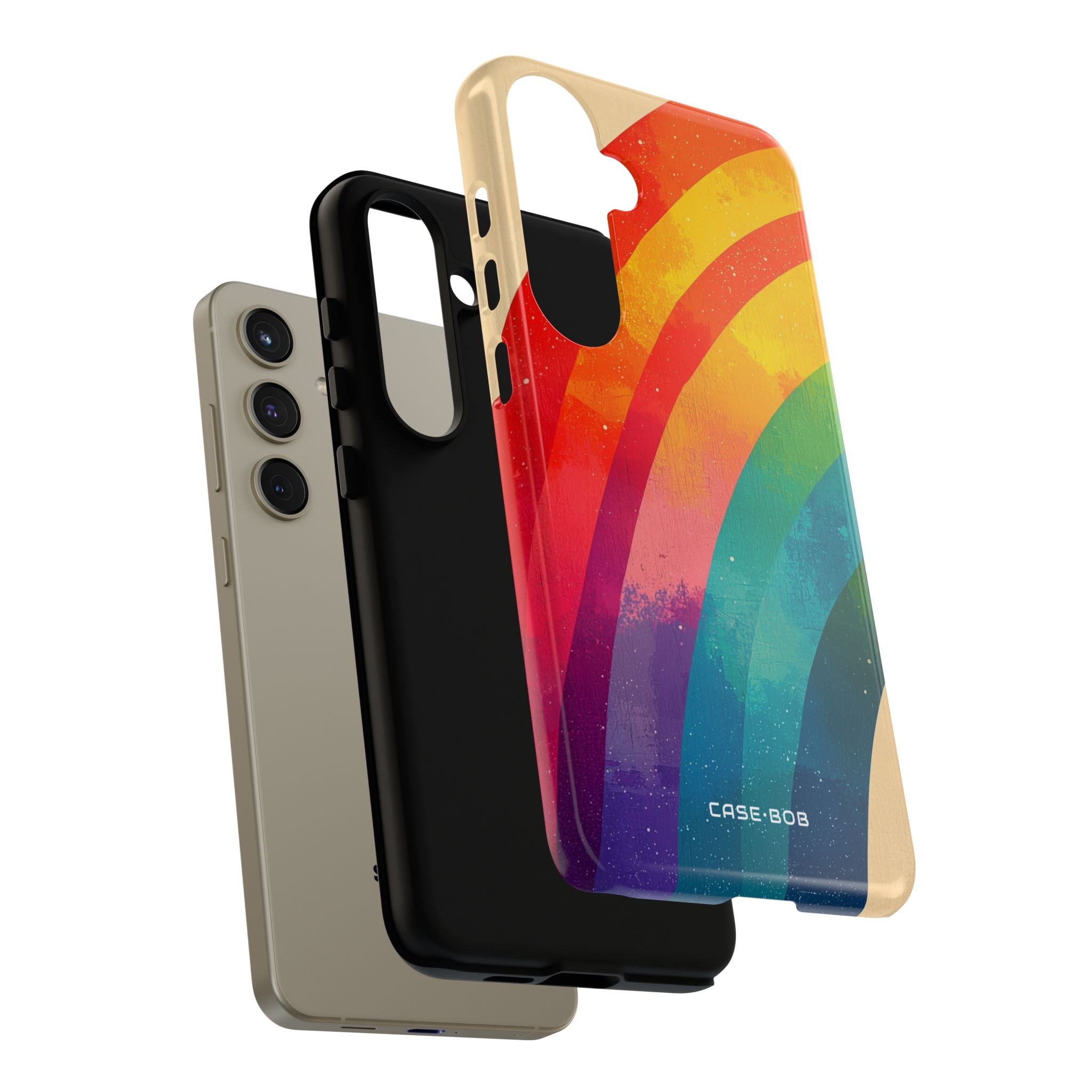 Textured Rainbow Arc Samsung S24 Plus Case - Tough