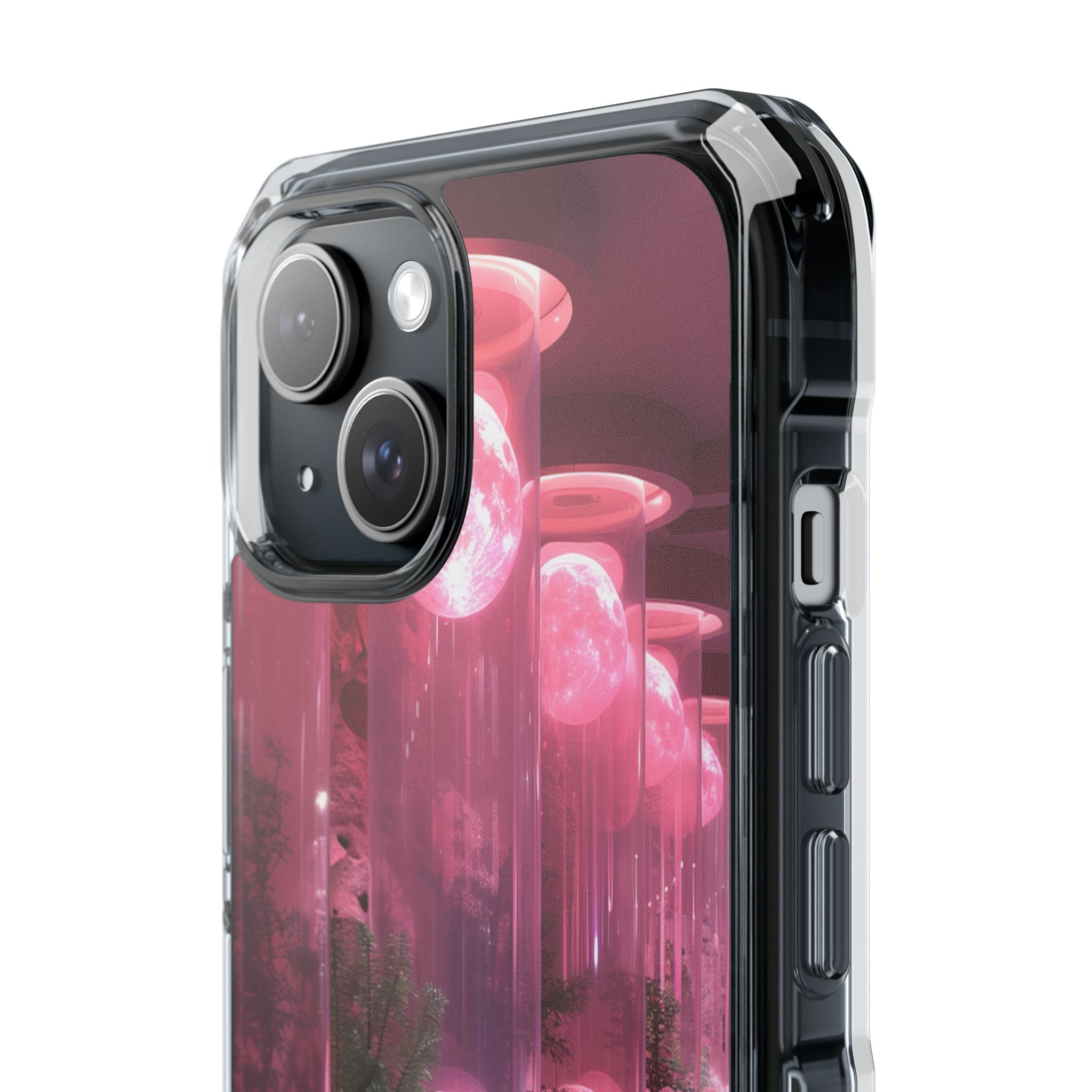 Futuristic Moon Garden iPhone 15 - Impact Clear+