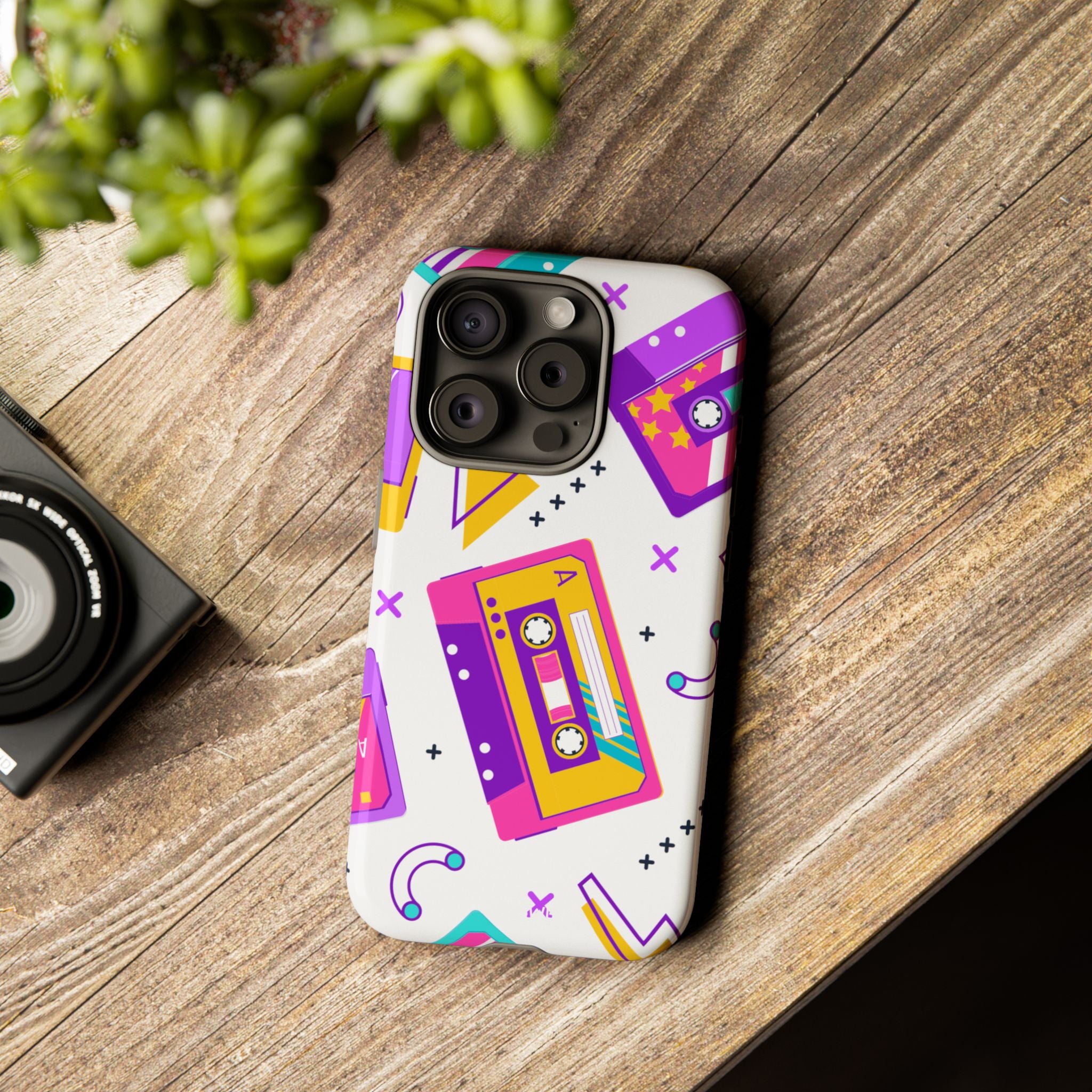 Retro Cassette Chaos - iPhone Case