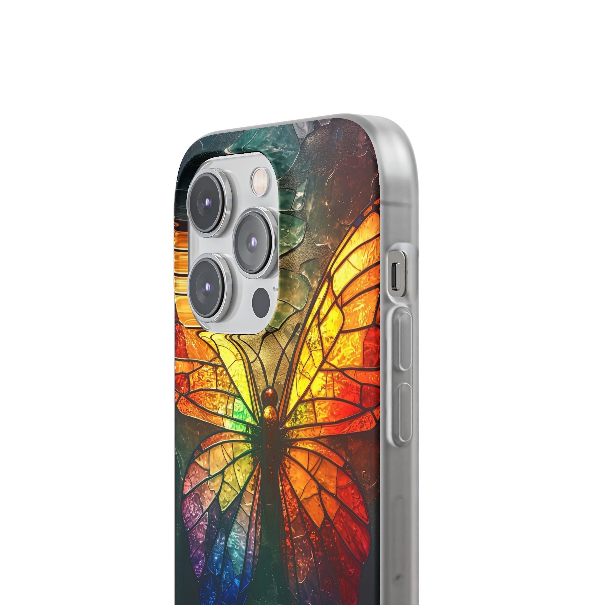 Stained Glass Butterfly iPhone 14 Pro Case - Soft