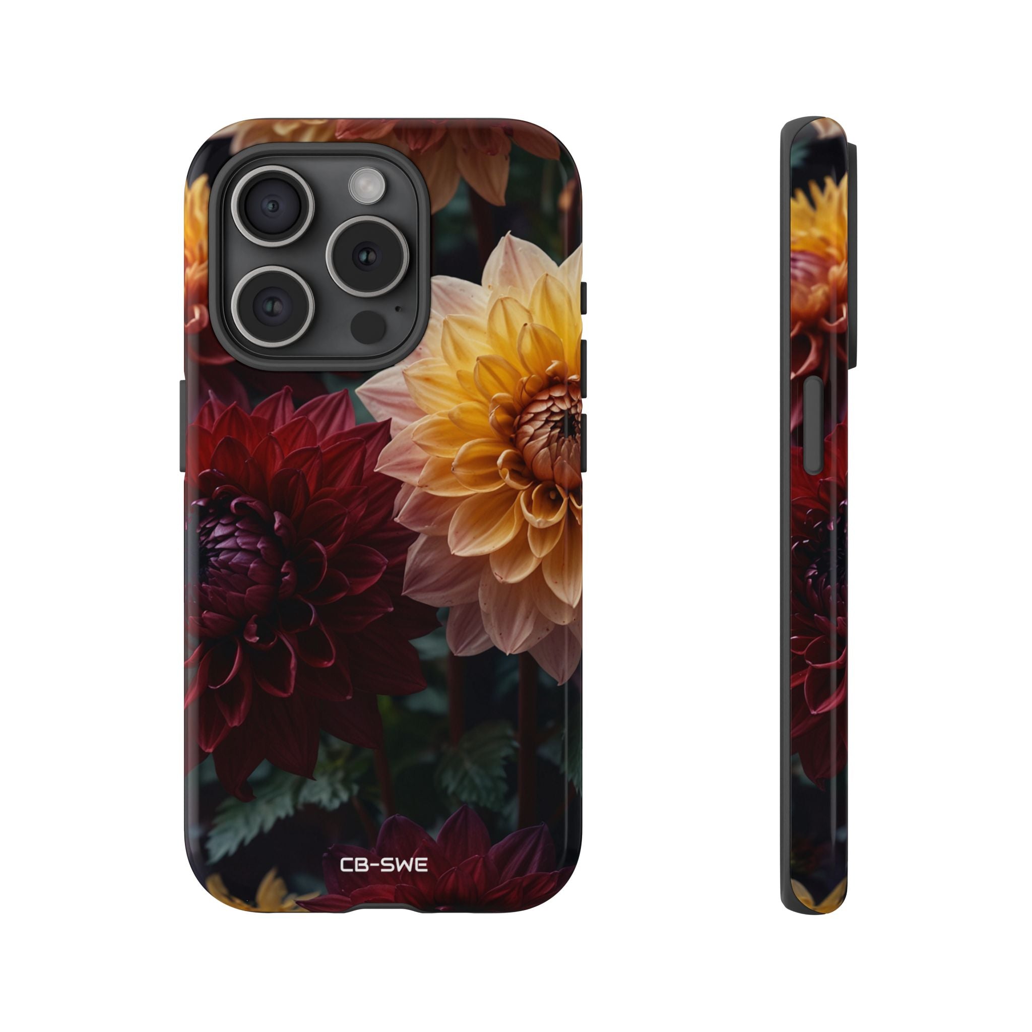 Dahlias Embrace Light - iPhone Case