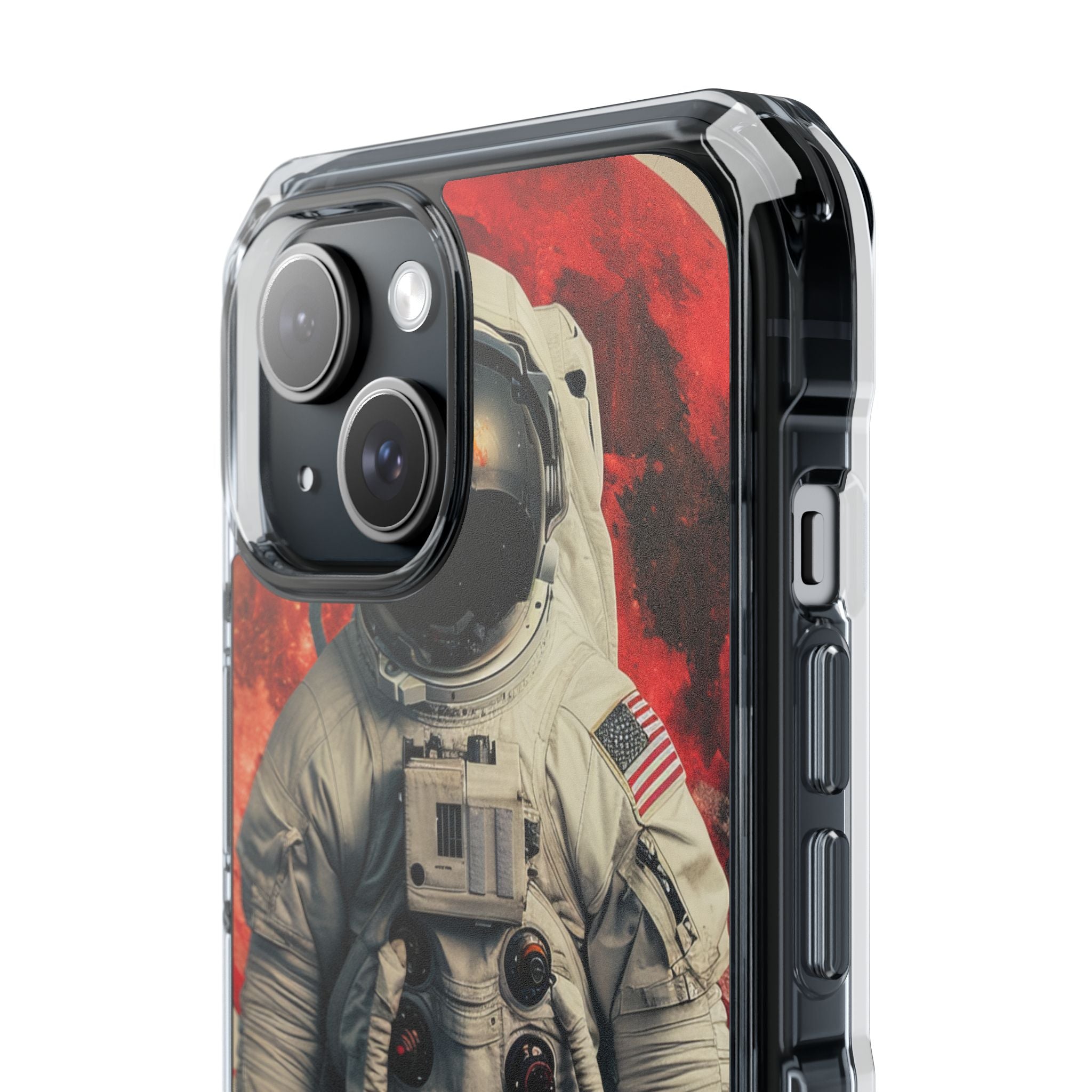 Crimson Spacewalk Dream iPhone 15 - Impact Clear+