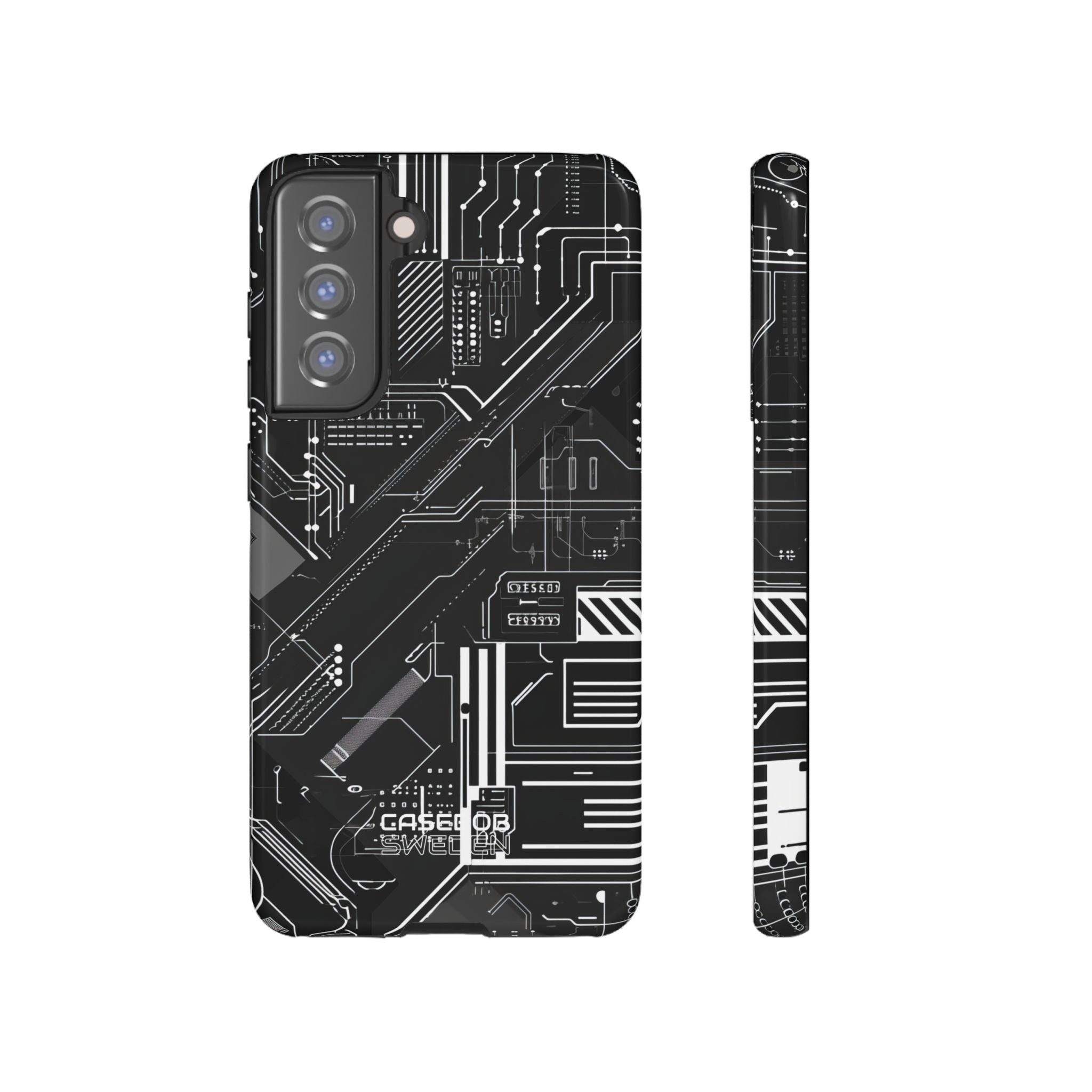 Futuristic Circuit Grid Samsung S21 - Tough