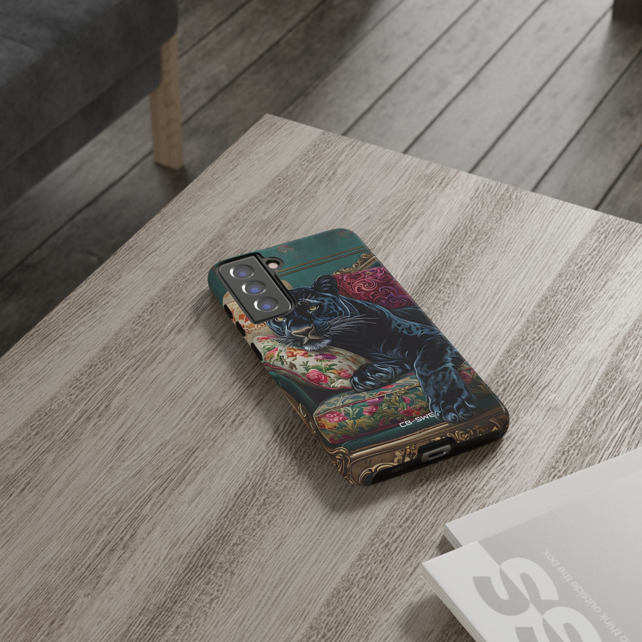 Panther on Vintage Chaise - Samsung Case