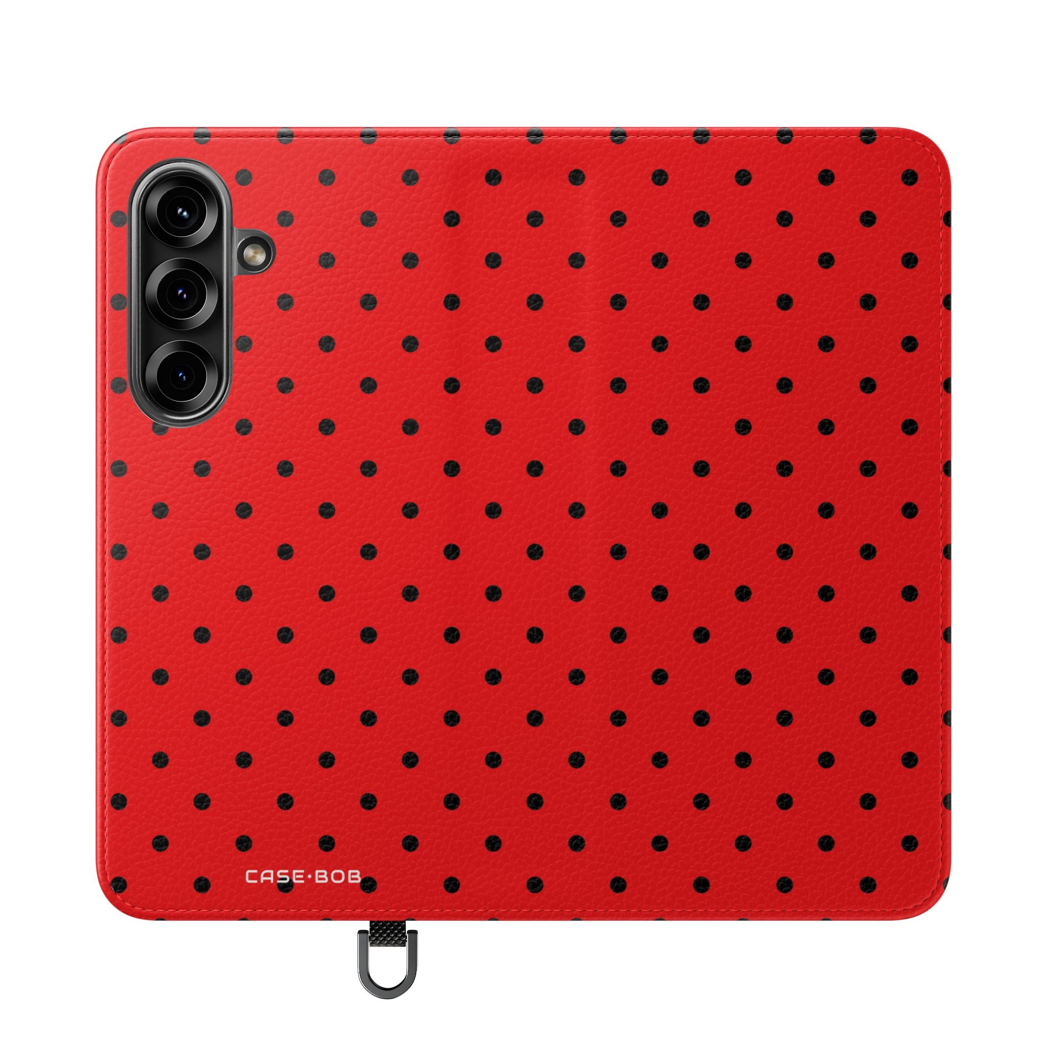 Black Dot Grid - Samsung S25 Case - Wallet