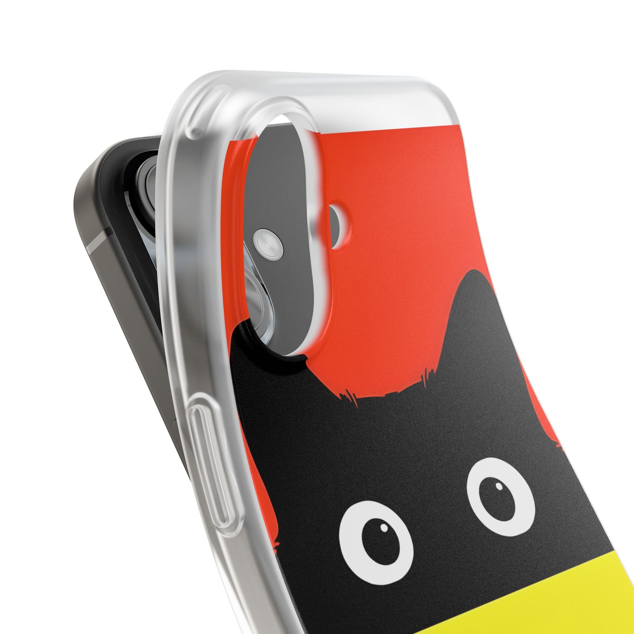 Peekaboo Cat Crimson iPhone 16 Case - Soft