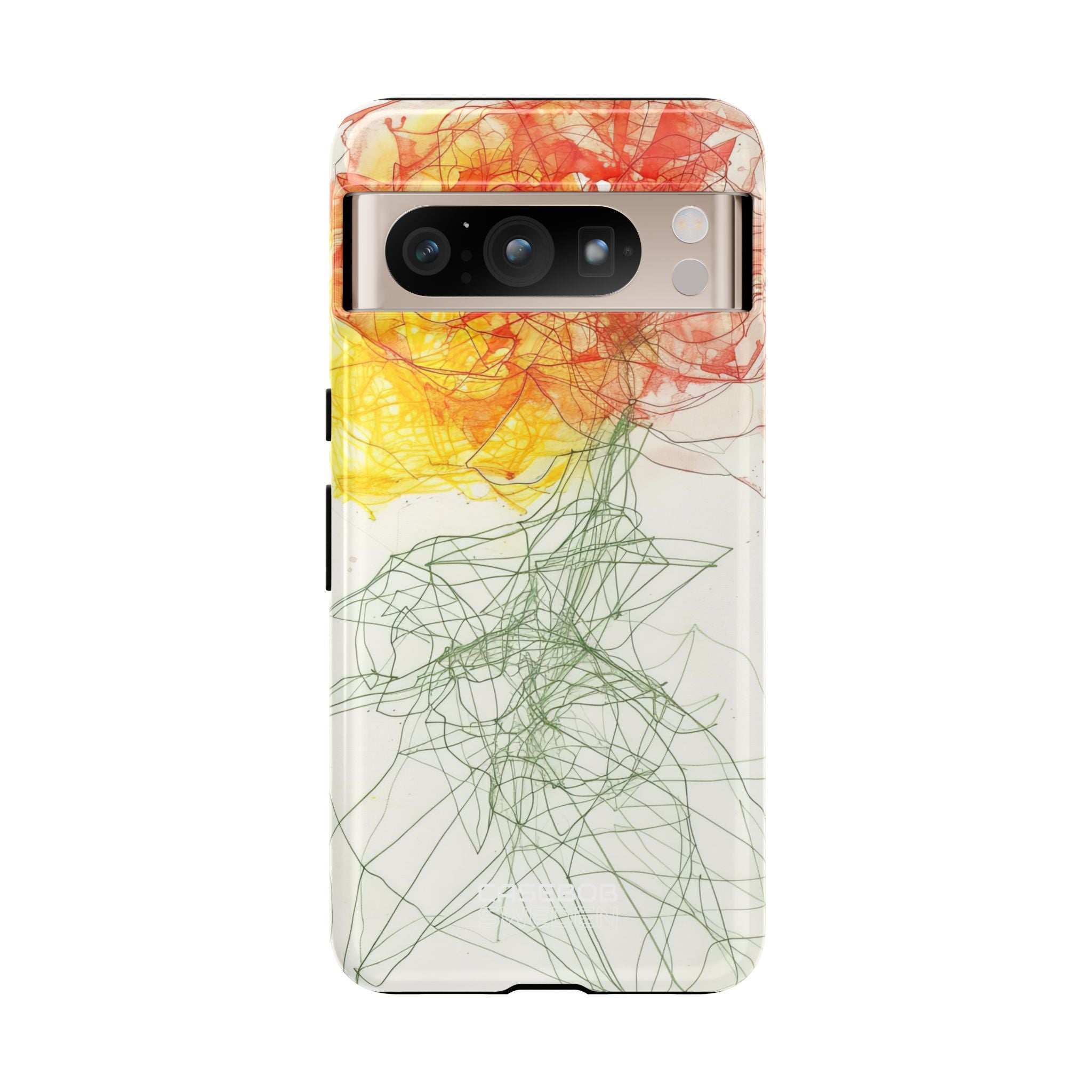 Fiery Blossom Tangle Google Pixel 8 - Tough