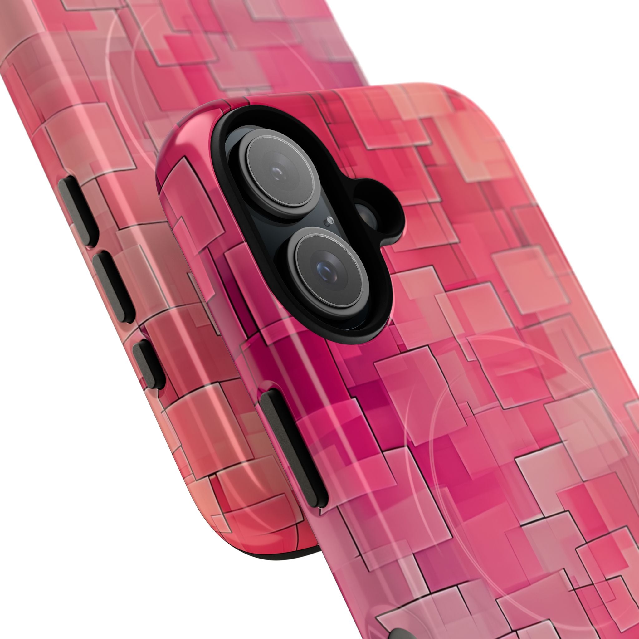 Layered Pink Geometry iPhone 16 - Tough+
