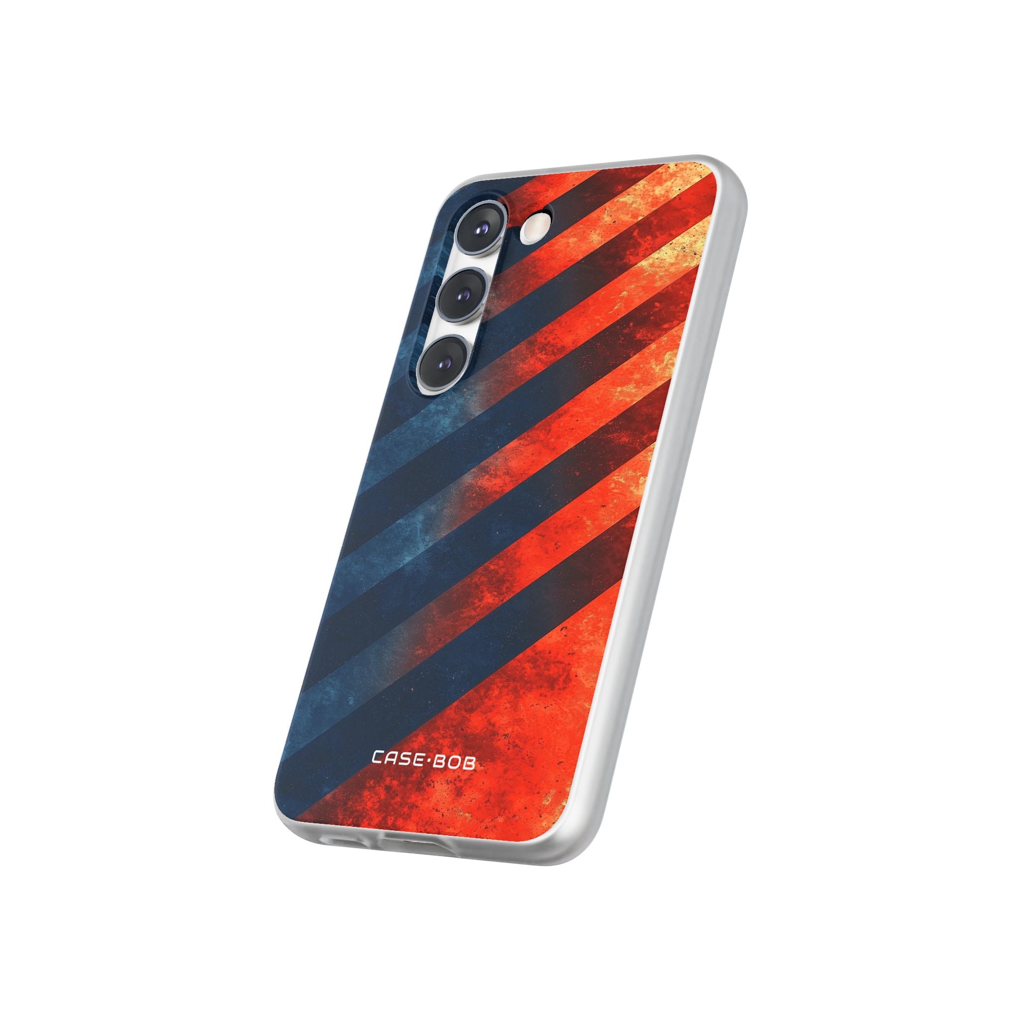 Diagonal Stripes Blaze Samsung S23 Case - Soft