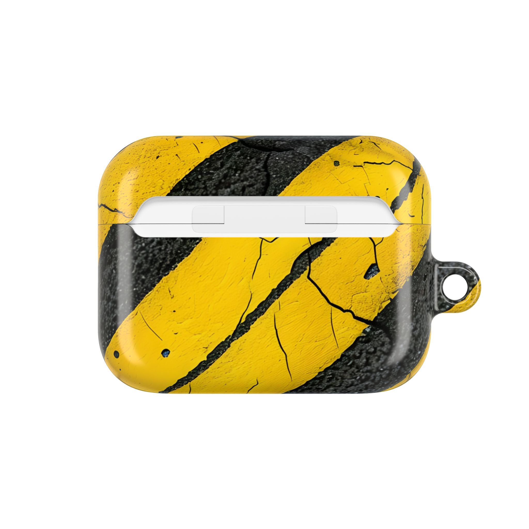 keltainen raidallinen distress - AirPods Case
