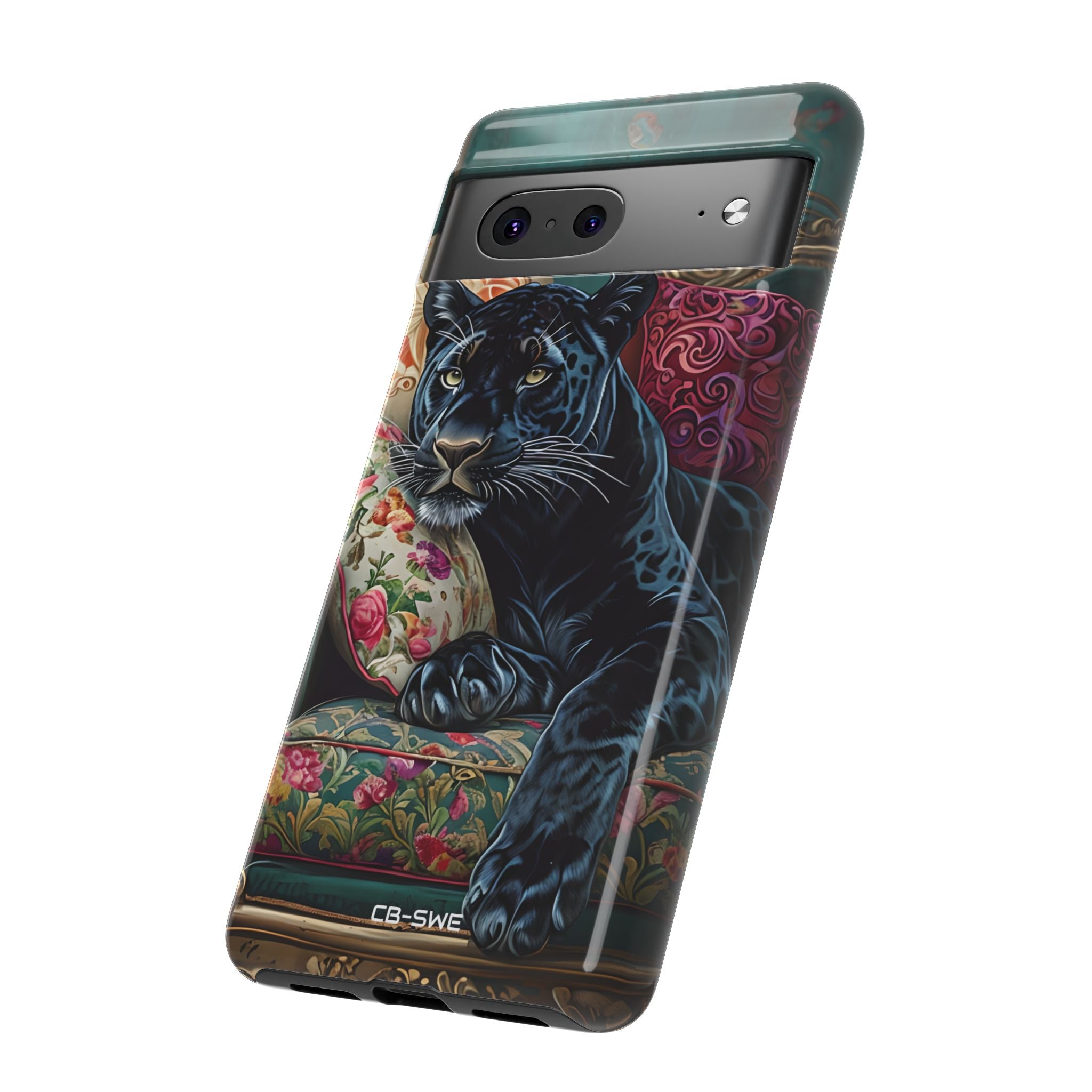 Panther on Vintage Chaise - Google Pixel Case