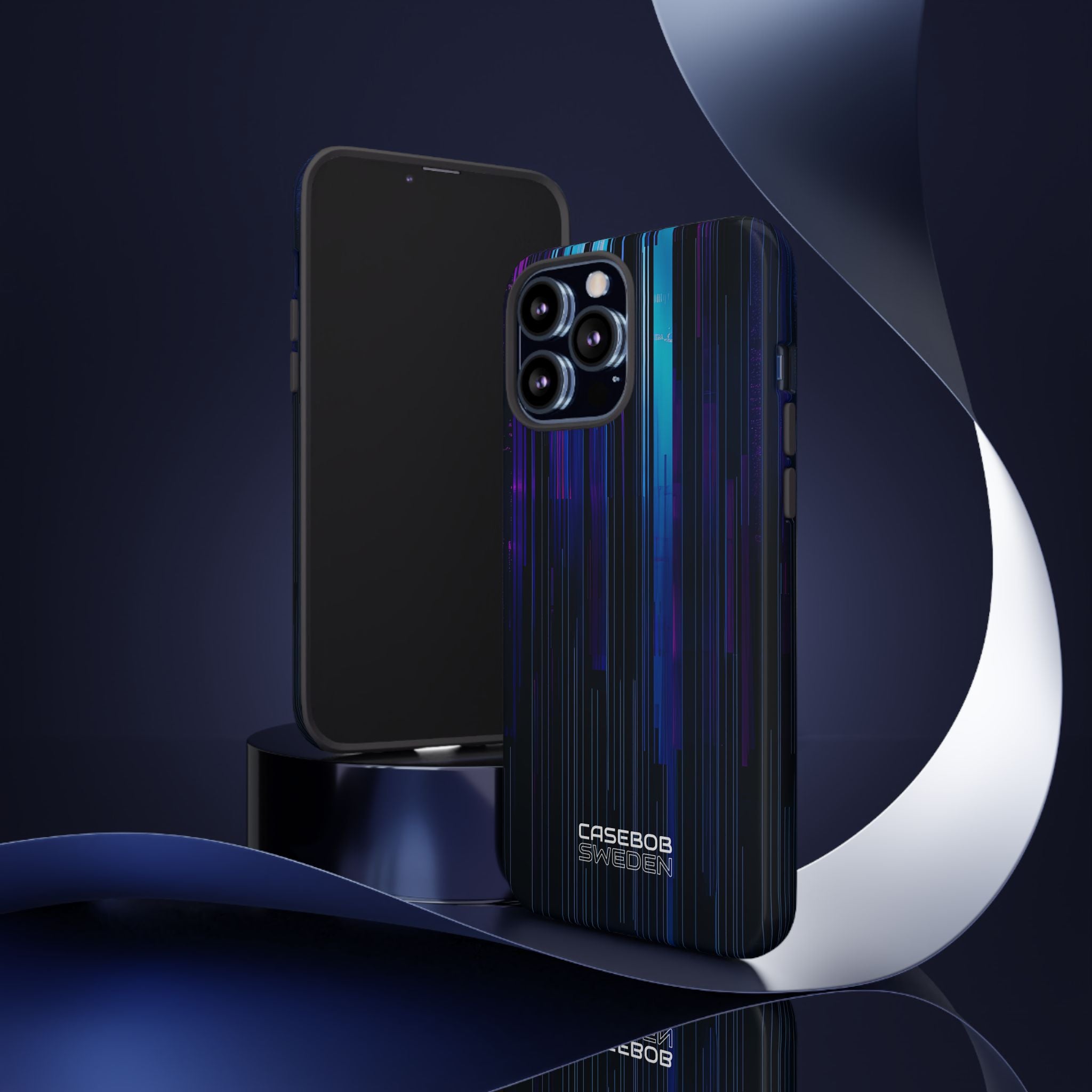 Neon Glitch Stripes iPhone 13 - Tough