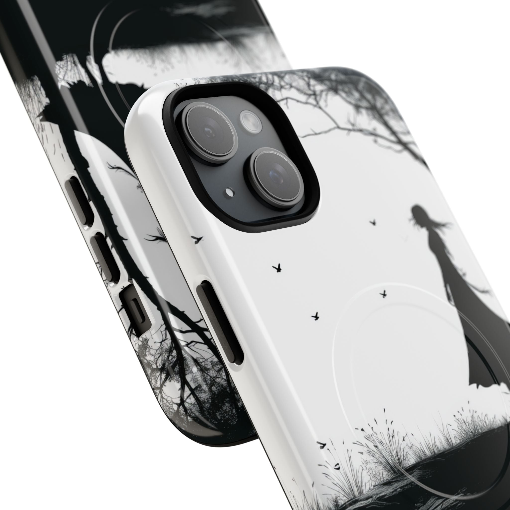 Silhouette sulla scogliera solitaria iPhone 15 - Tough+