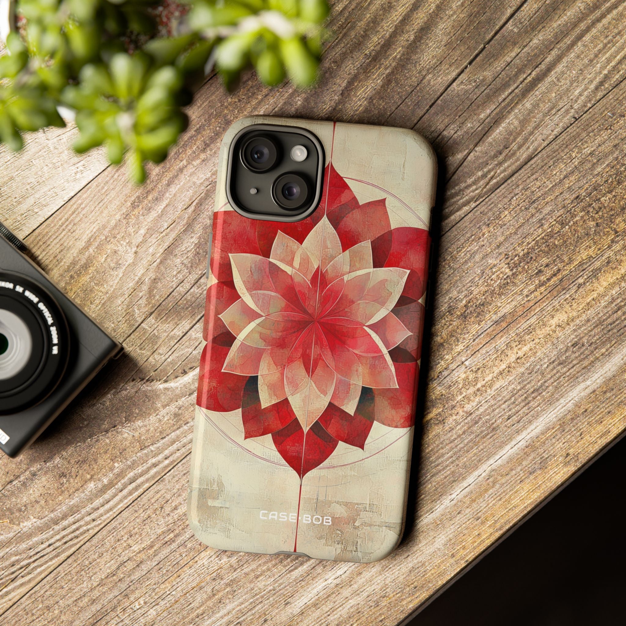 Crimson Bloom iPhone 15 Plus Case - Tough