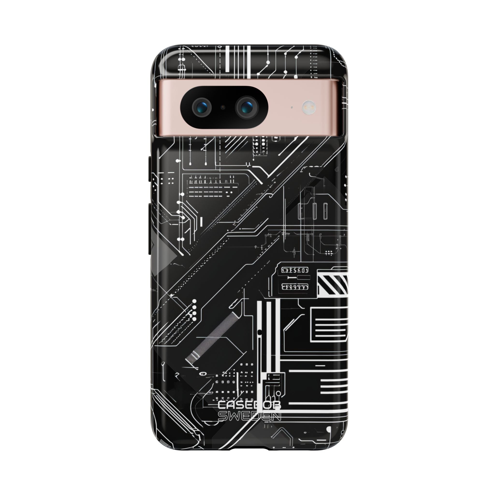 Futuristic Circuit Grid Google Pixel 8 - Tough