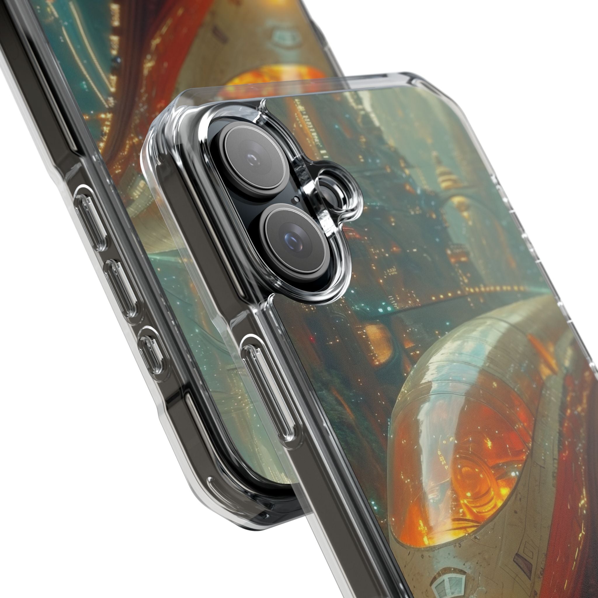 Futuristic Train Odyssey iPhone 16 - Impact Clear+