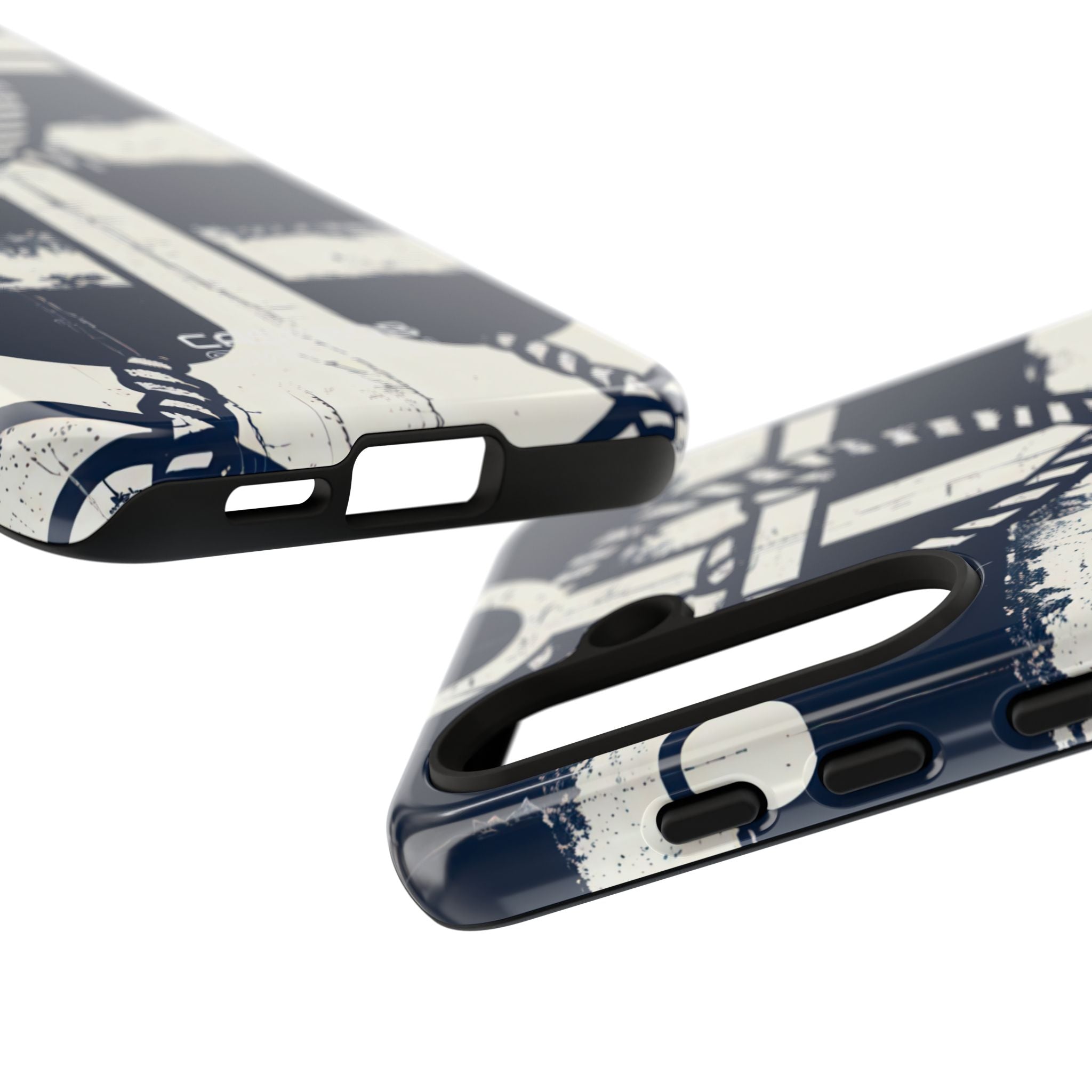 Navy Anchor Stripes Samsung S24 - Tough