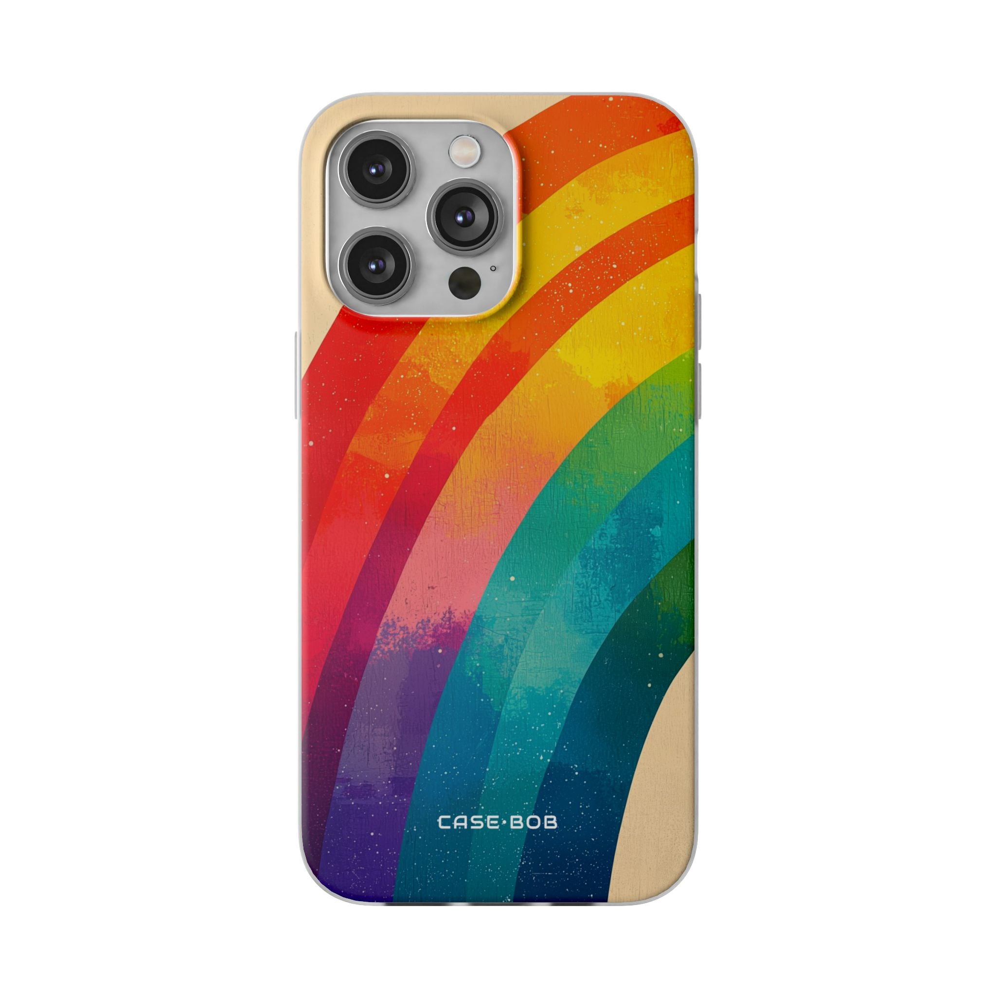 Textured Rainbow Arc iPhone 14 Pro Max Case - Soft