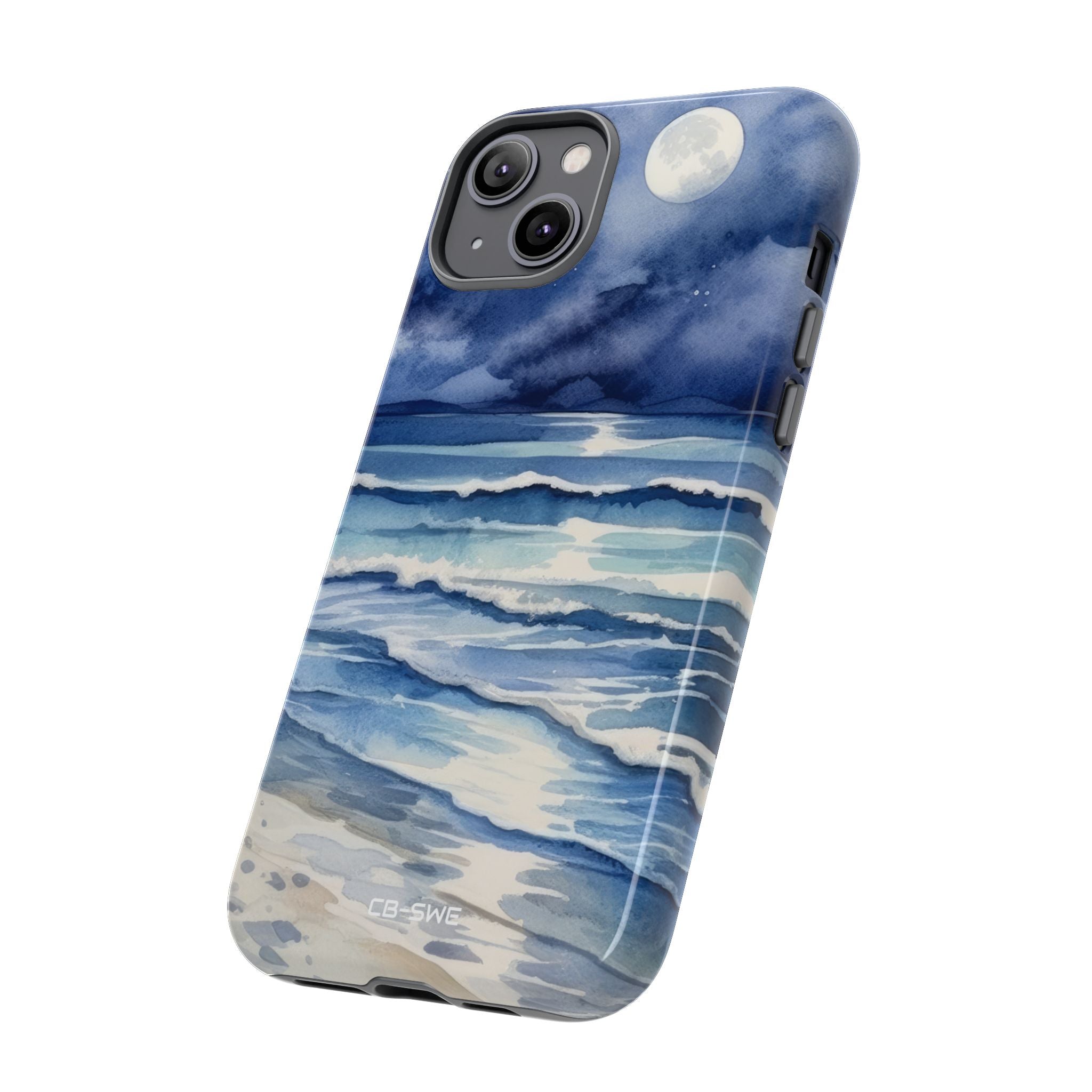 Moonlight Reflects Waves - iPhone Case