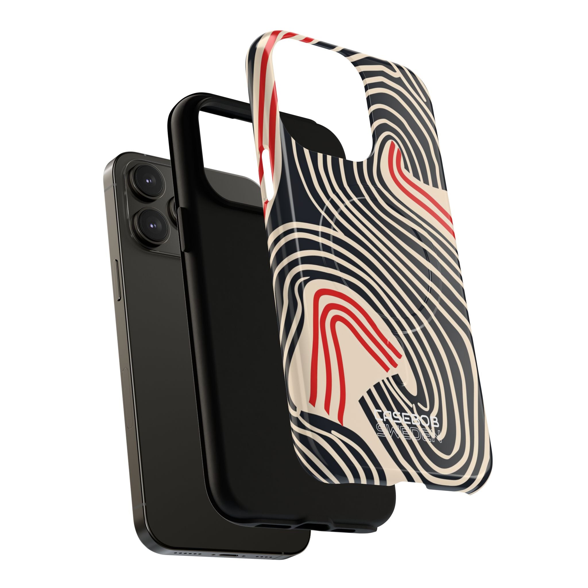Wavy Red Flow iPhone 14 - Tough+