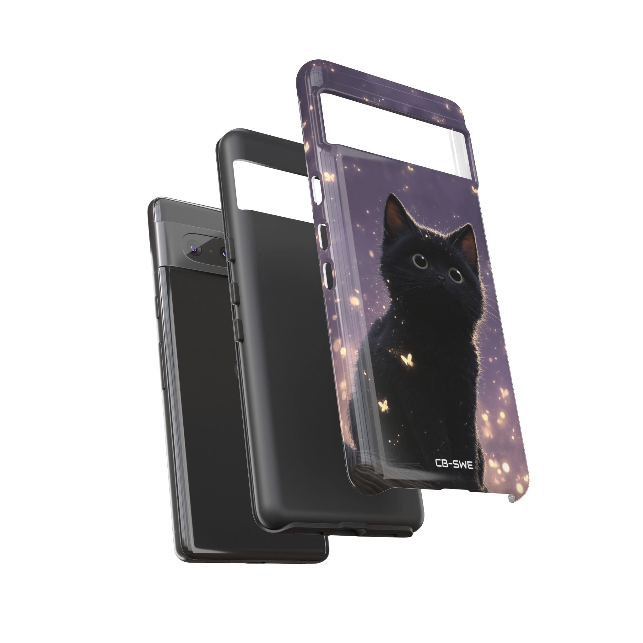 Whimsical Cat Soars - Google Pixel Case