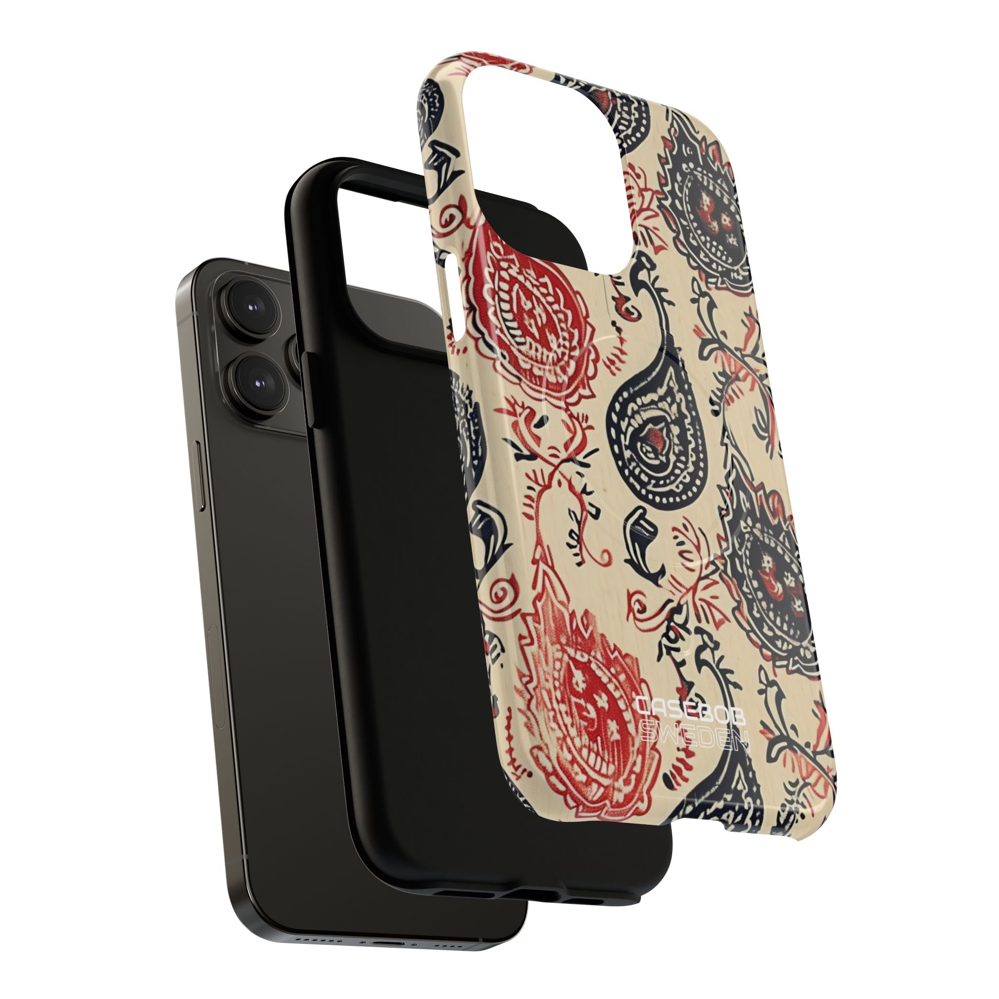 Navy Paisley Swirl iPhone 14 - Tough+