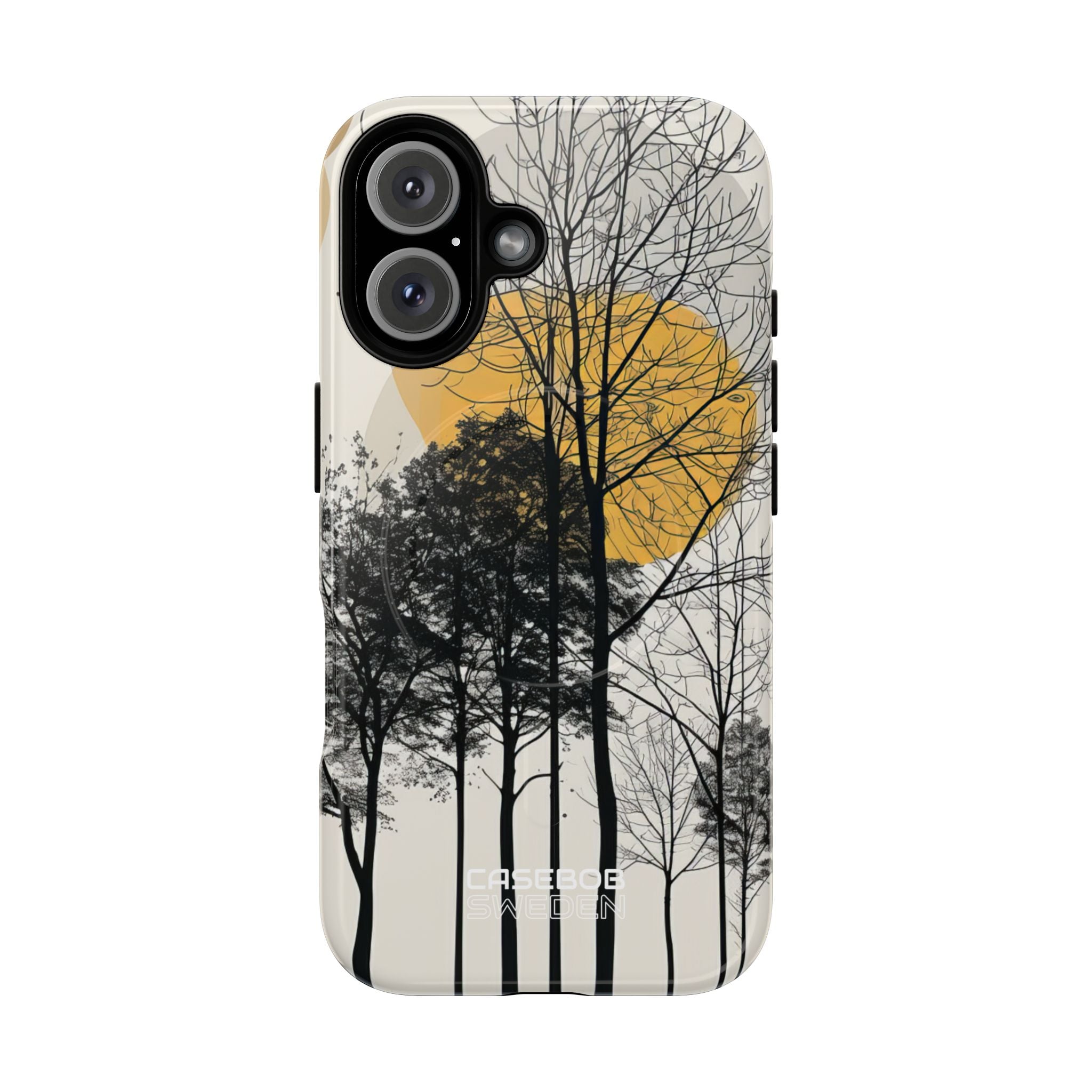 Silhouette della Foresta Dorata iPhone 16 - Tough+
