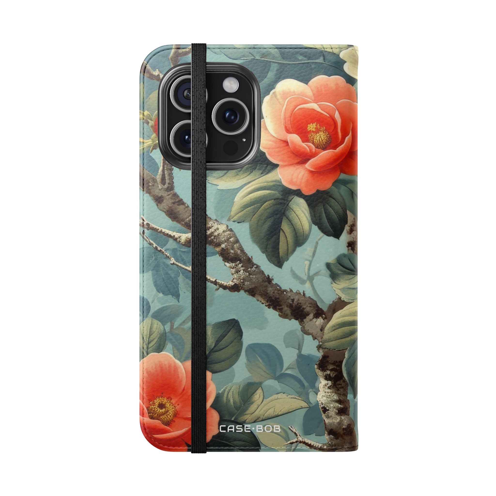 Pink Camellia - iPhone 15 Pro Max Case - Wallet