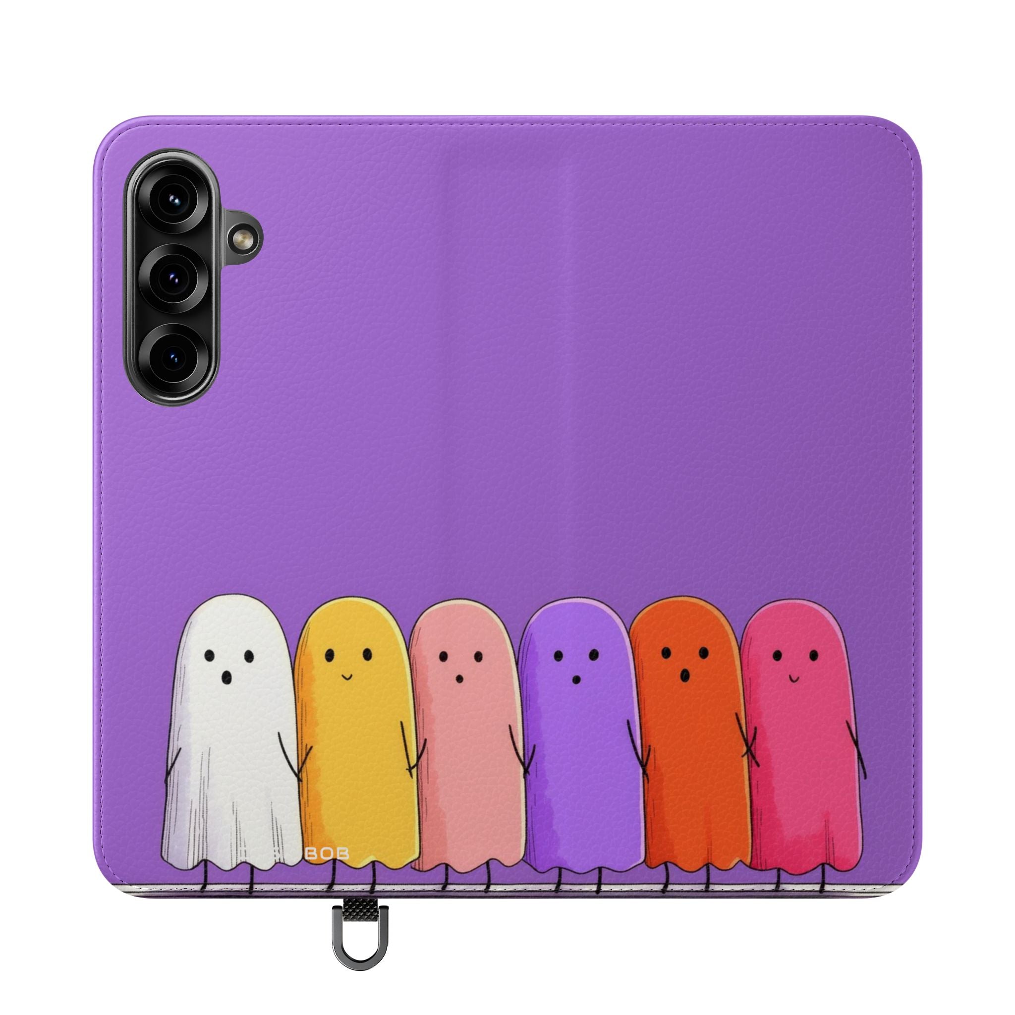 Colorful Ghosts Line - Samsung S25+ Case - Wallet