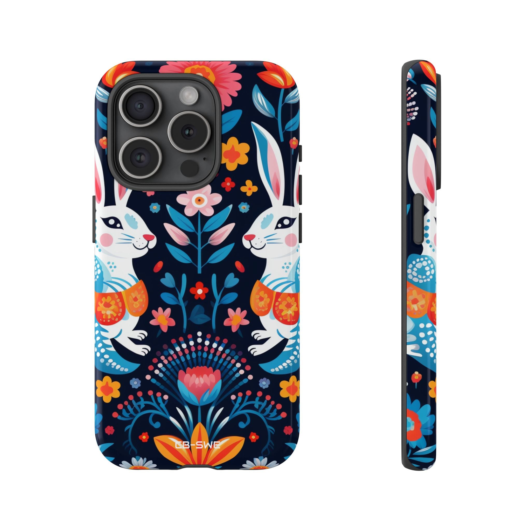 Bunnies Hop Flowers - iPhone Case