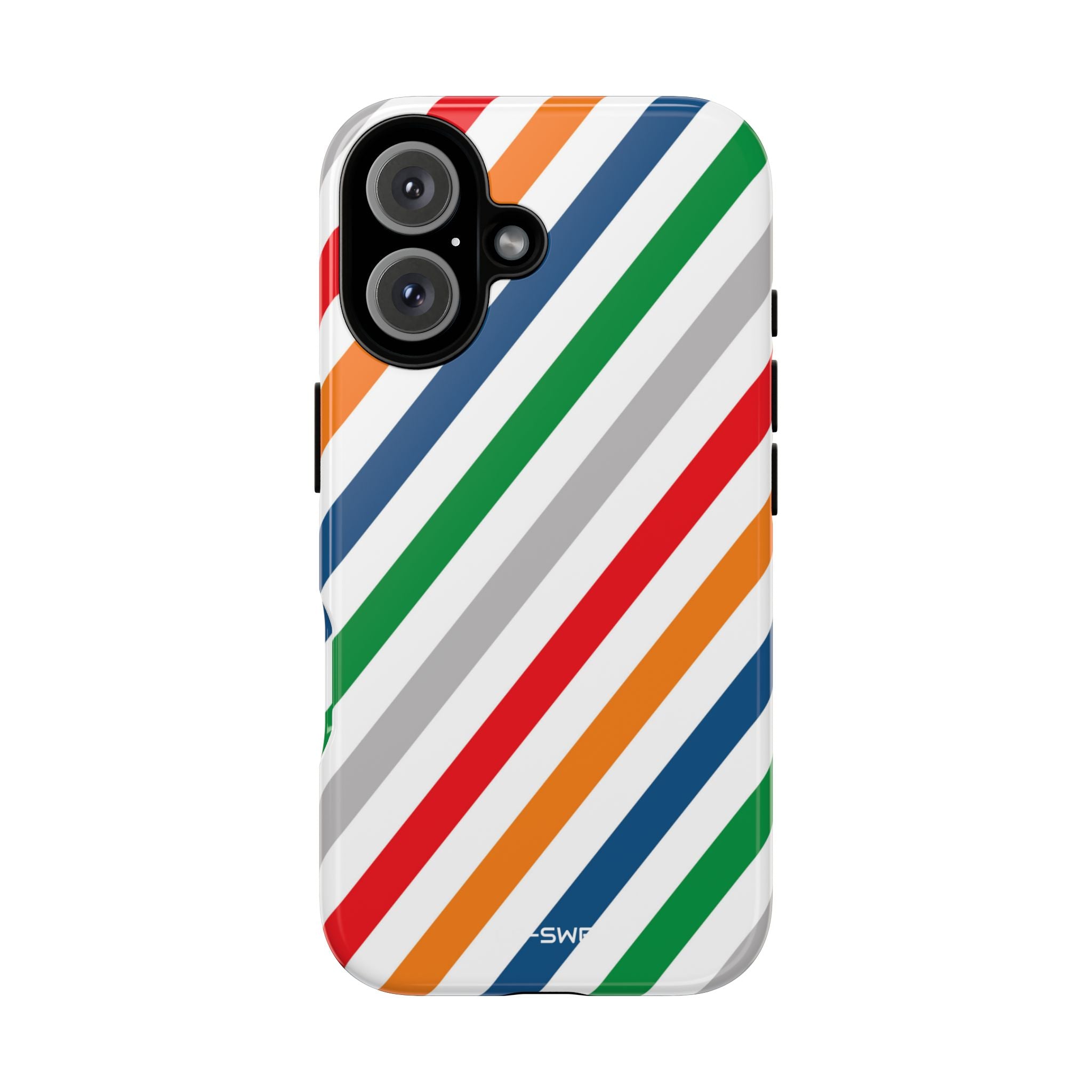 Vibrant Geometric Stripes - iPhone Case