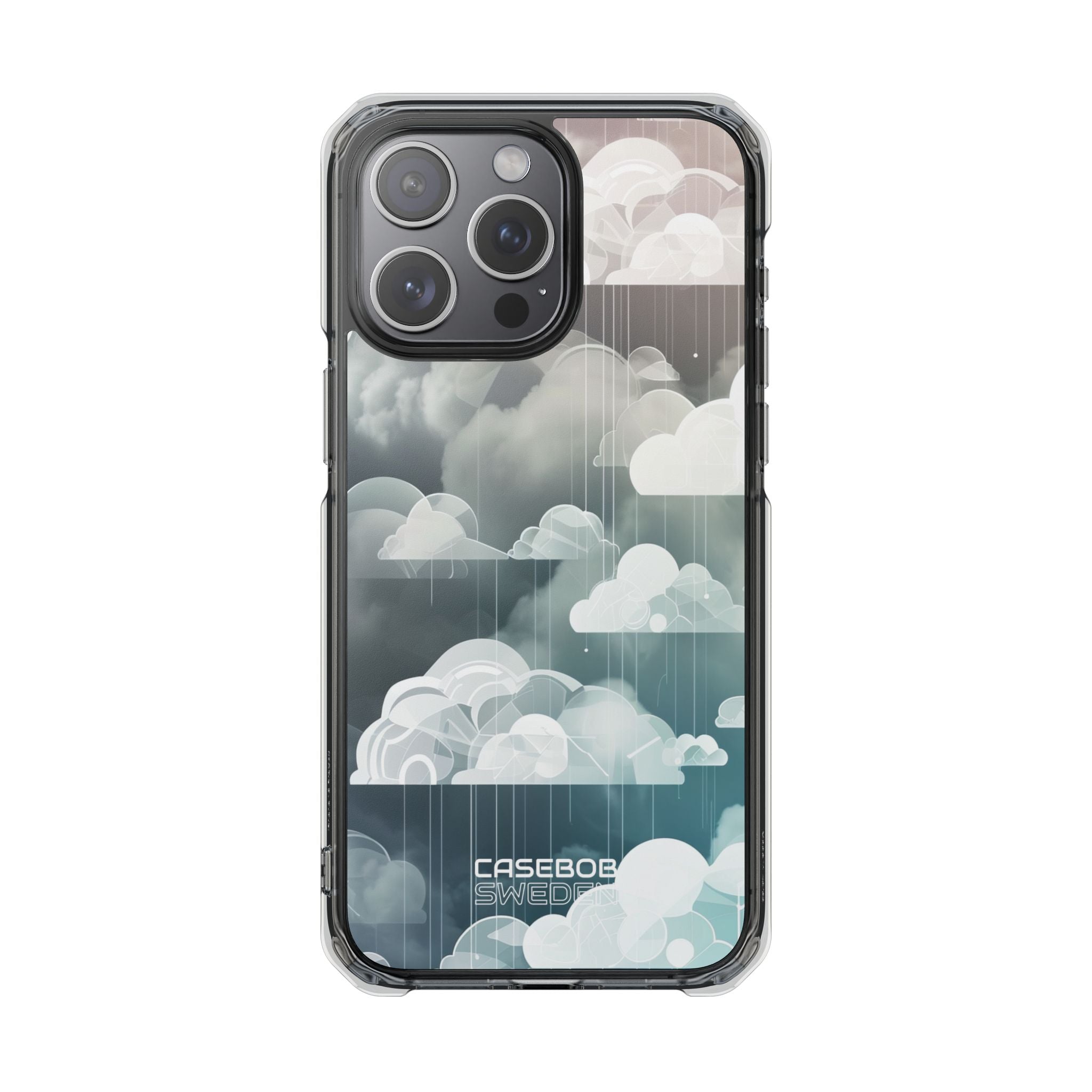 Silver Dream Clouds iPhone 15 - Impact Clear+