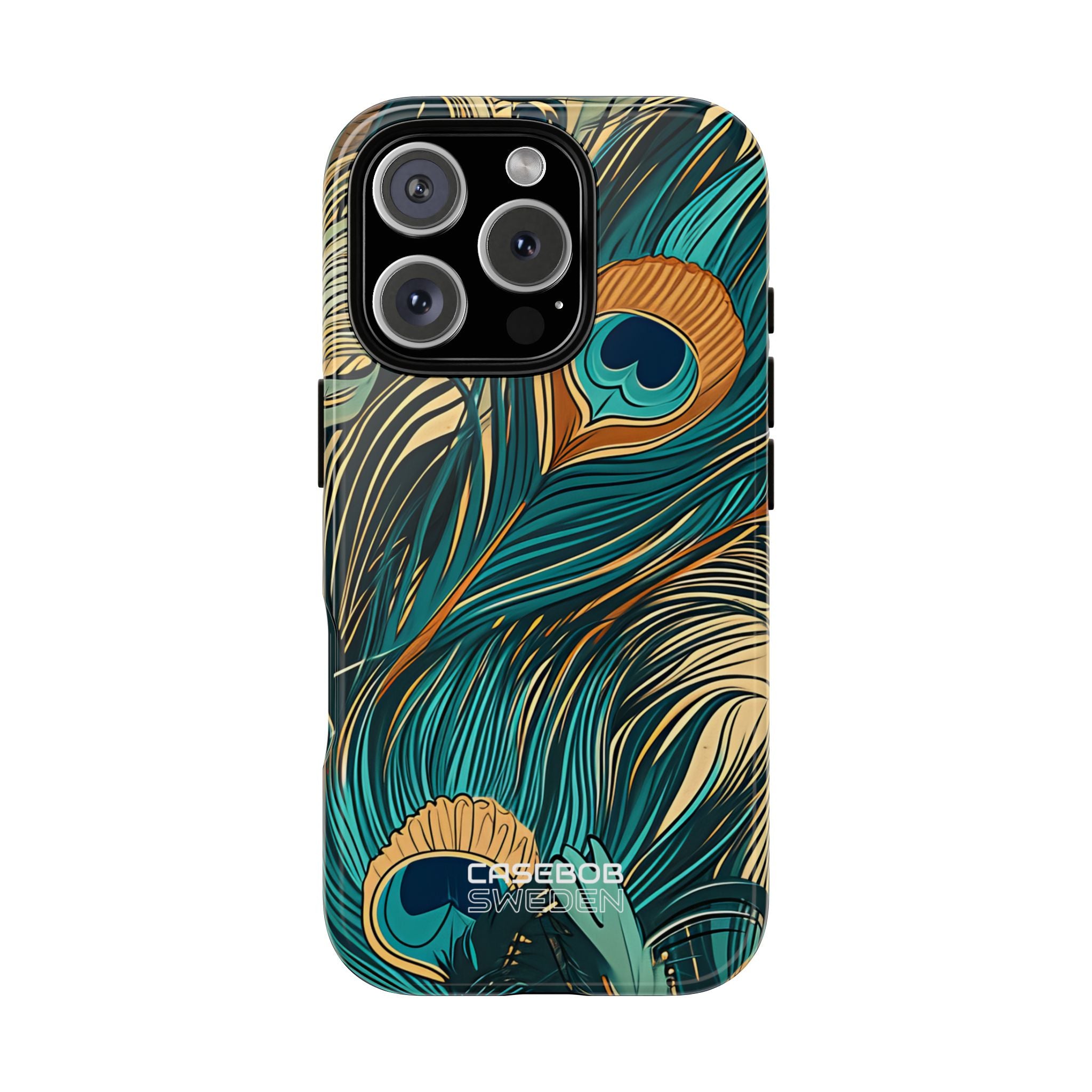 Peacock Feather Whirl iPhone 16 - Tough