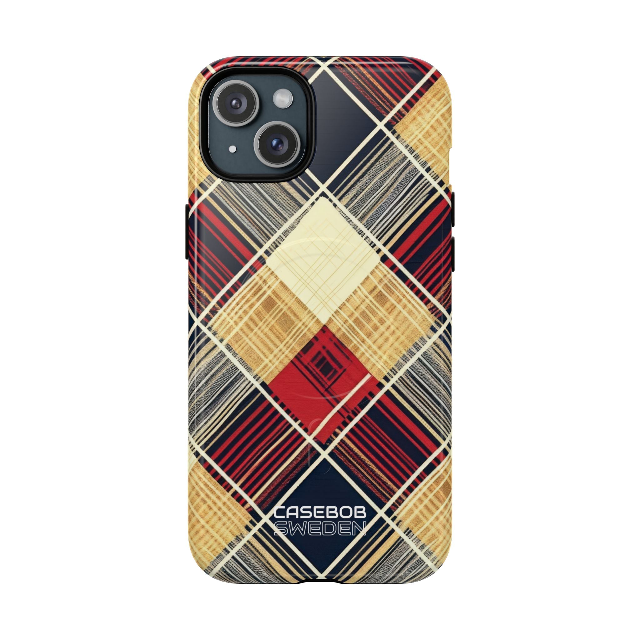 Plaid Diamond Tapestry iPhone 15 - Tough+