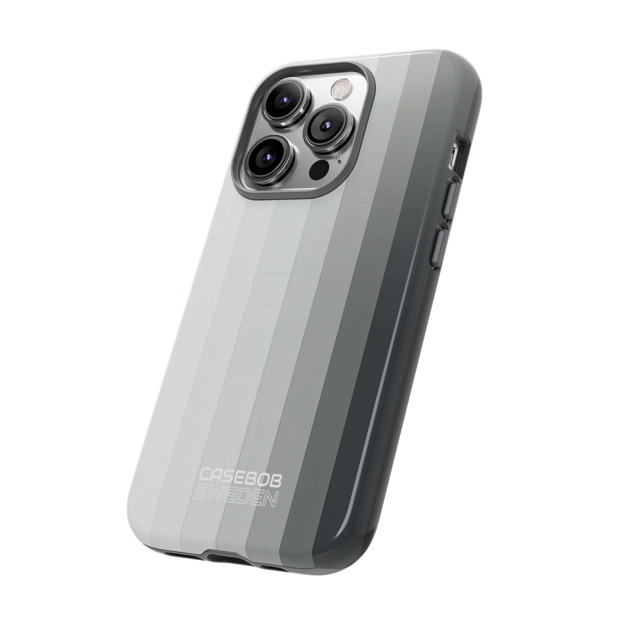 Silver Gradient Stripes iPhone 14 - Tough