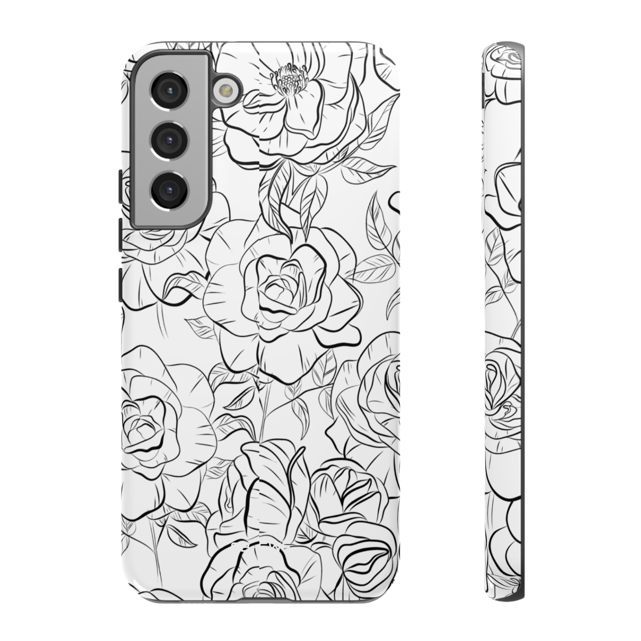 Intricate Rose Sketches - Samsung Case