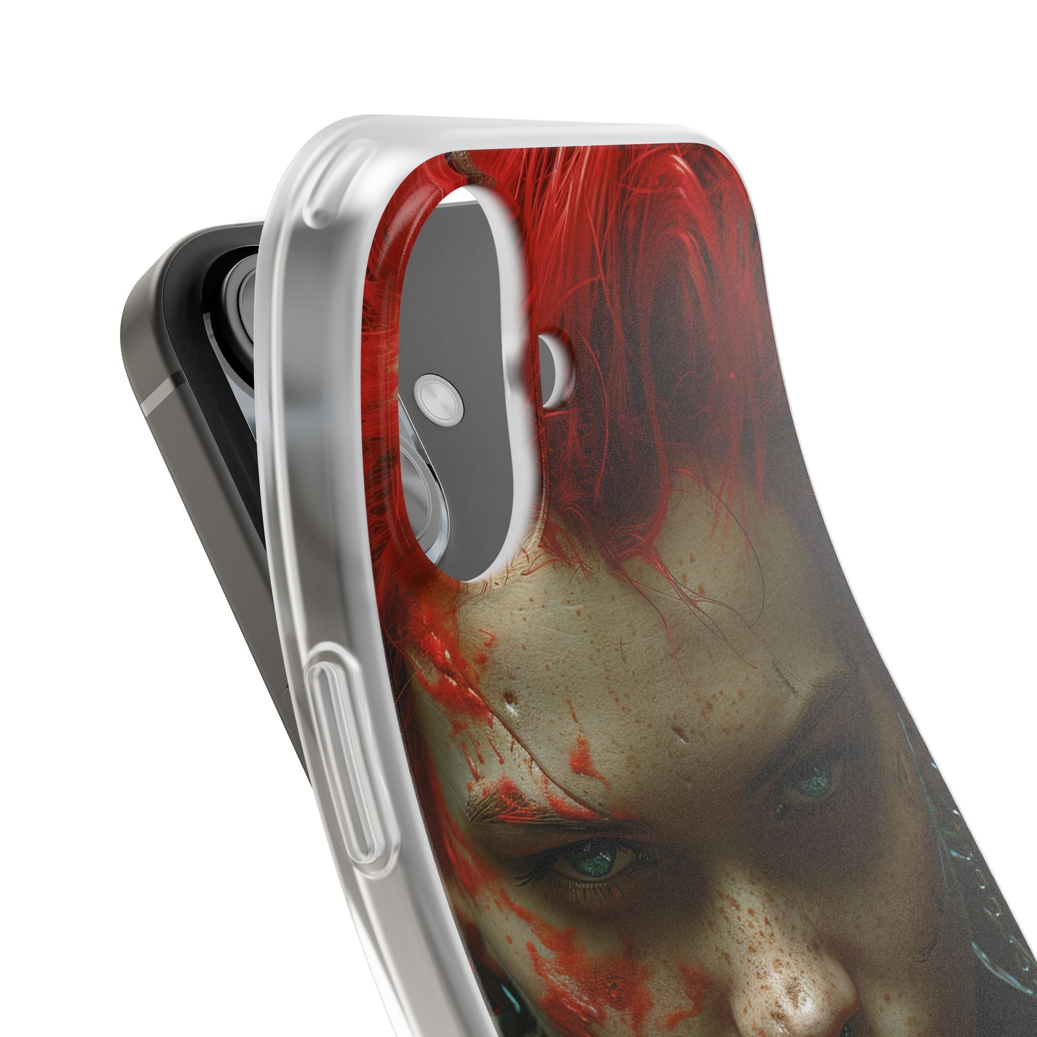 Red Spike Gaze iPhone 16 Case - Soft