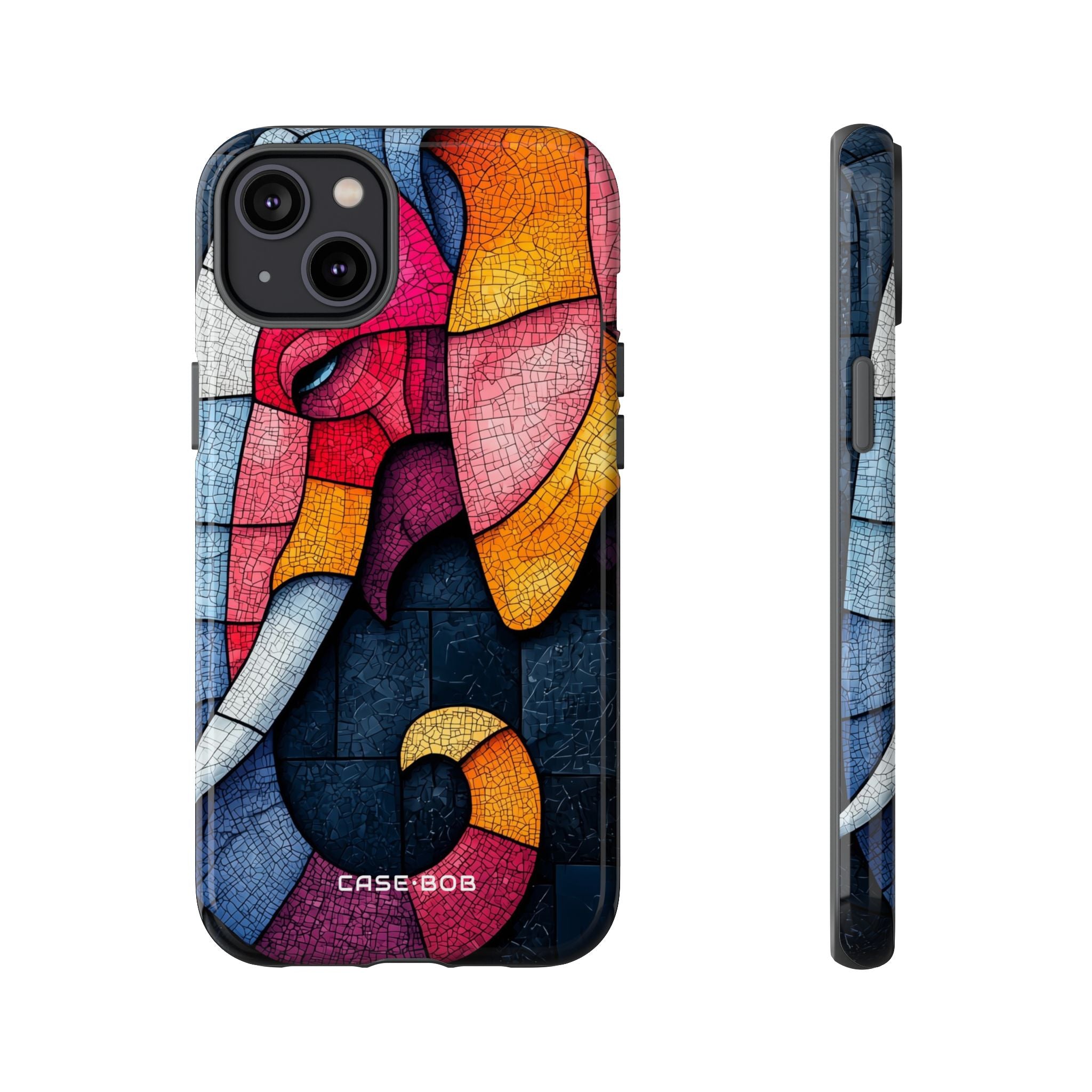 Elephant Mosaic iPhone 14 Plus Case - Tough