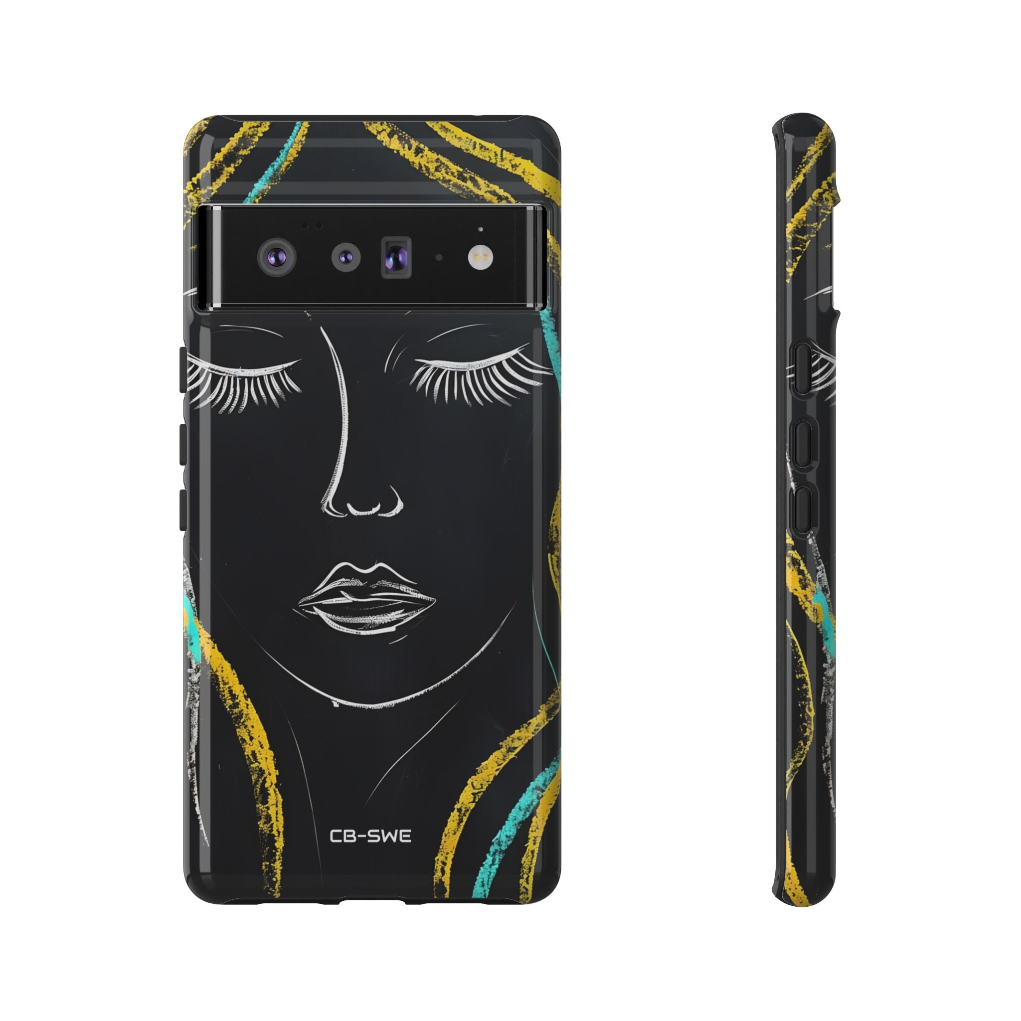 Vivid Minimalist Portrait - Google Pixel Case