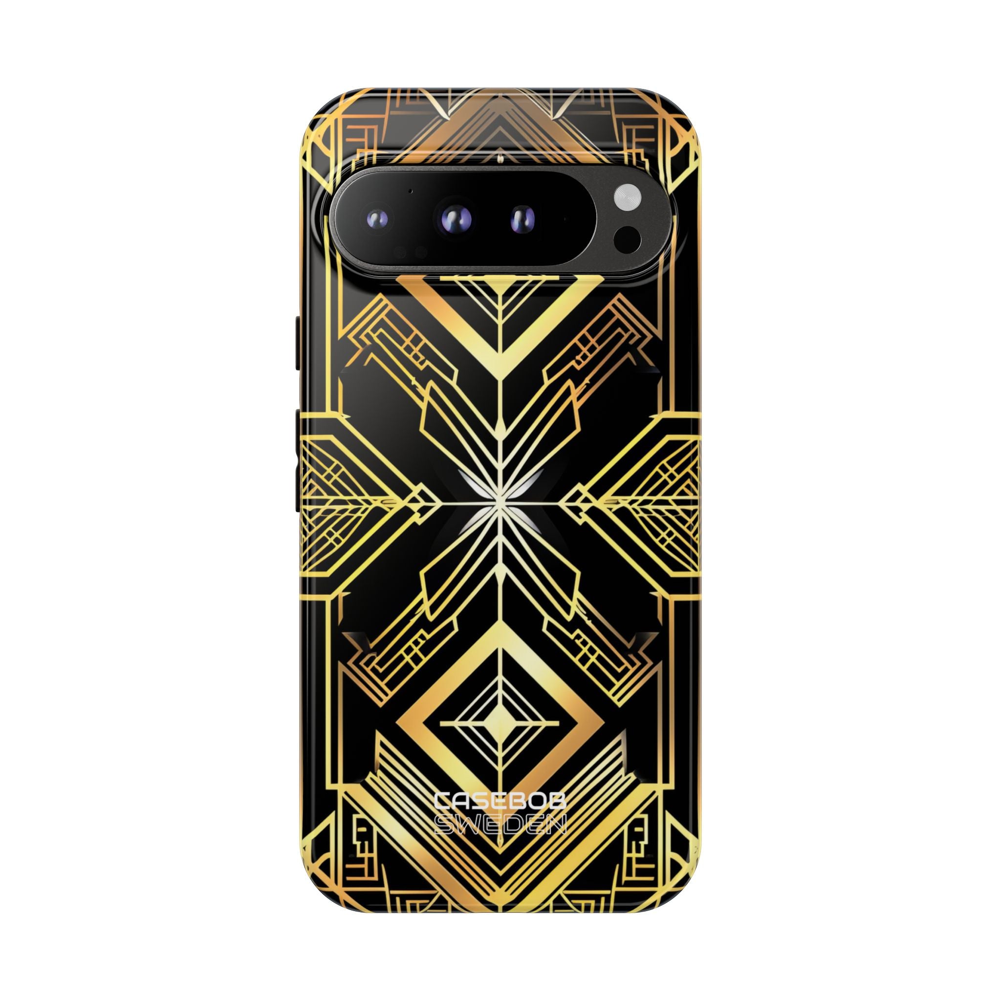 Golden Geometric Symphony Google Pixel 9 - Tough