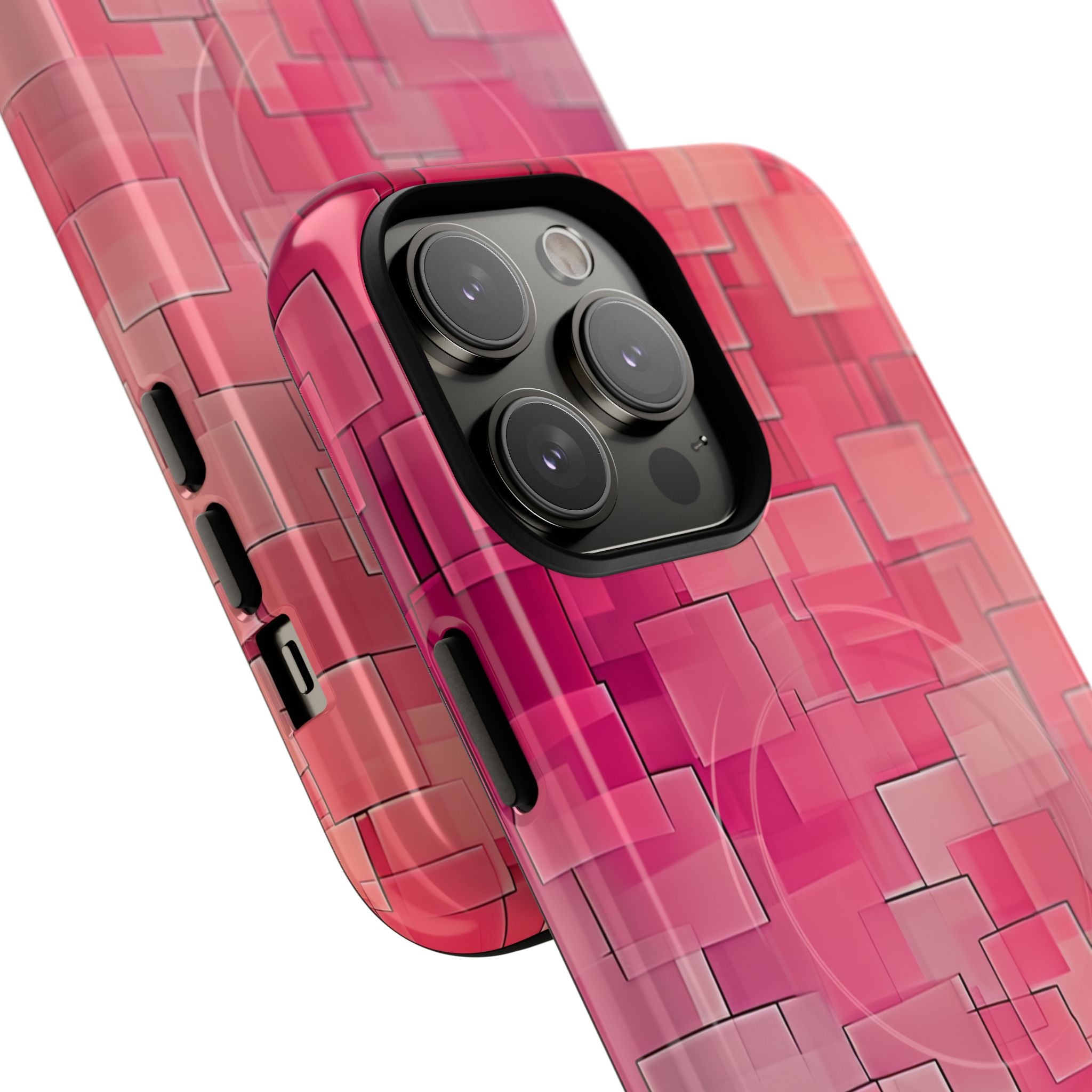 Layered Pink Geometry iPhone 14 - Tough+