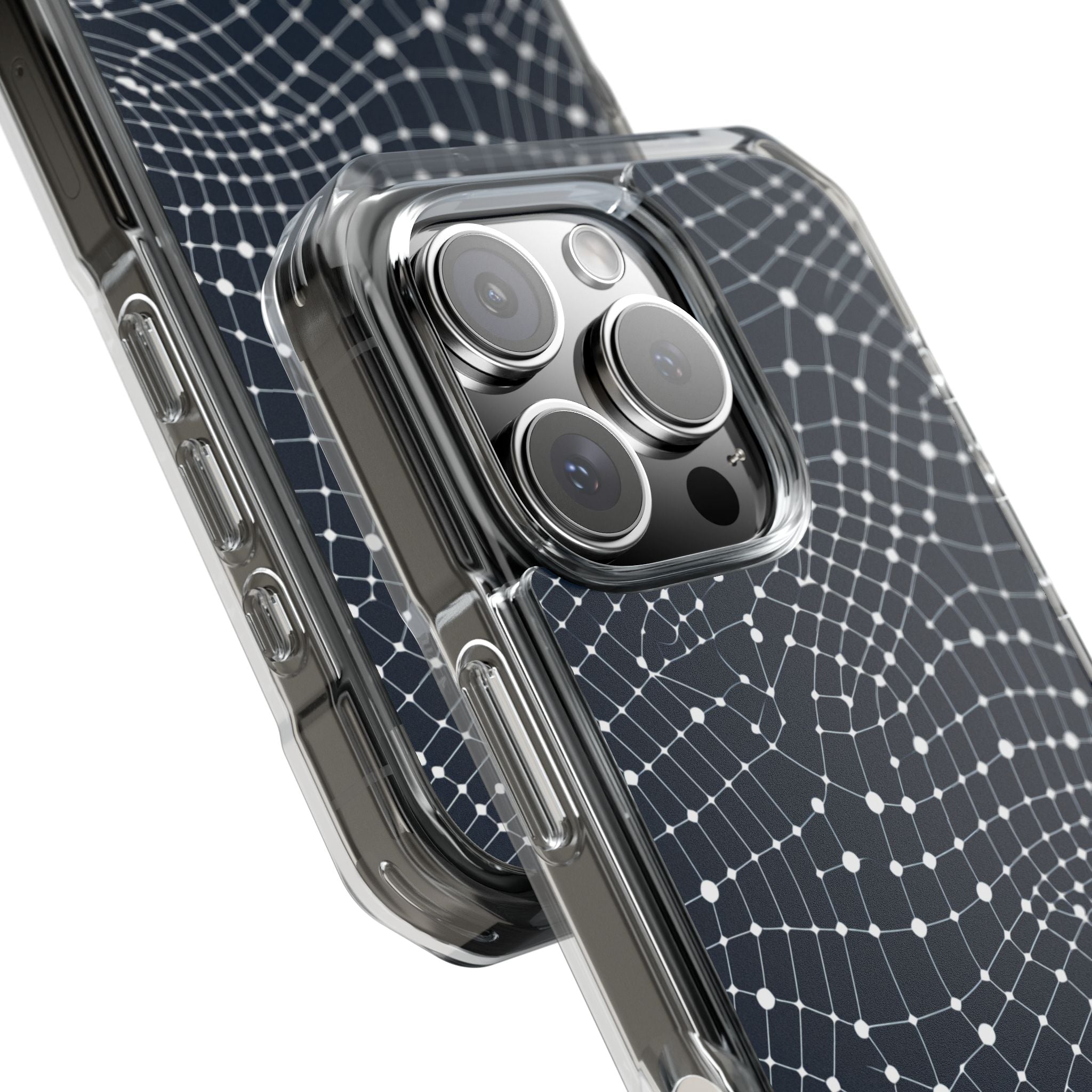 Warped Grid Web iPhone 16 - Impact Clear+