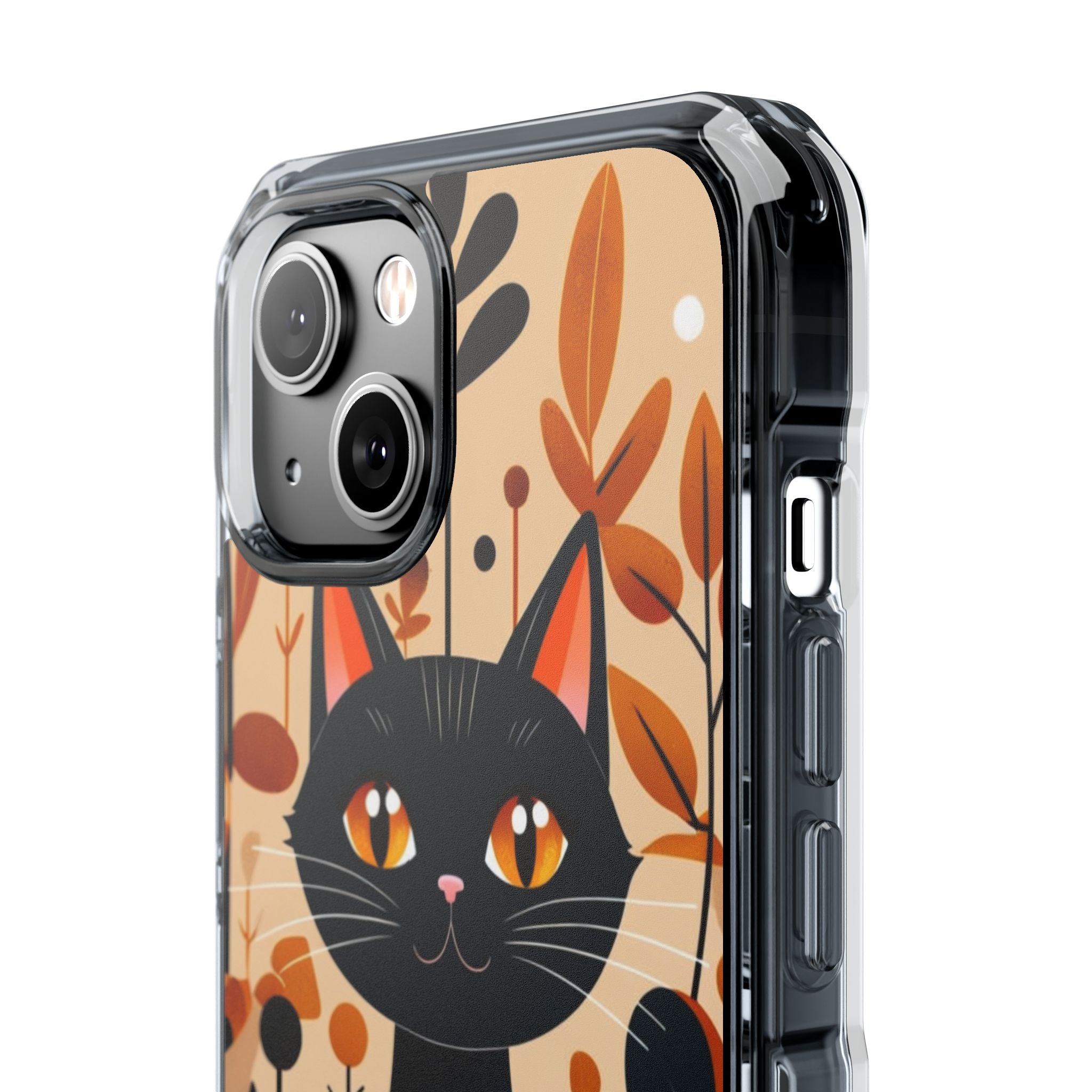 Black Cat Glow iPhone 14 Case - Impact
