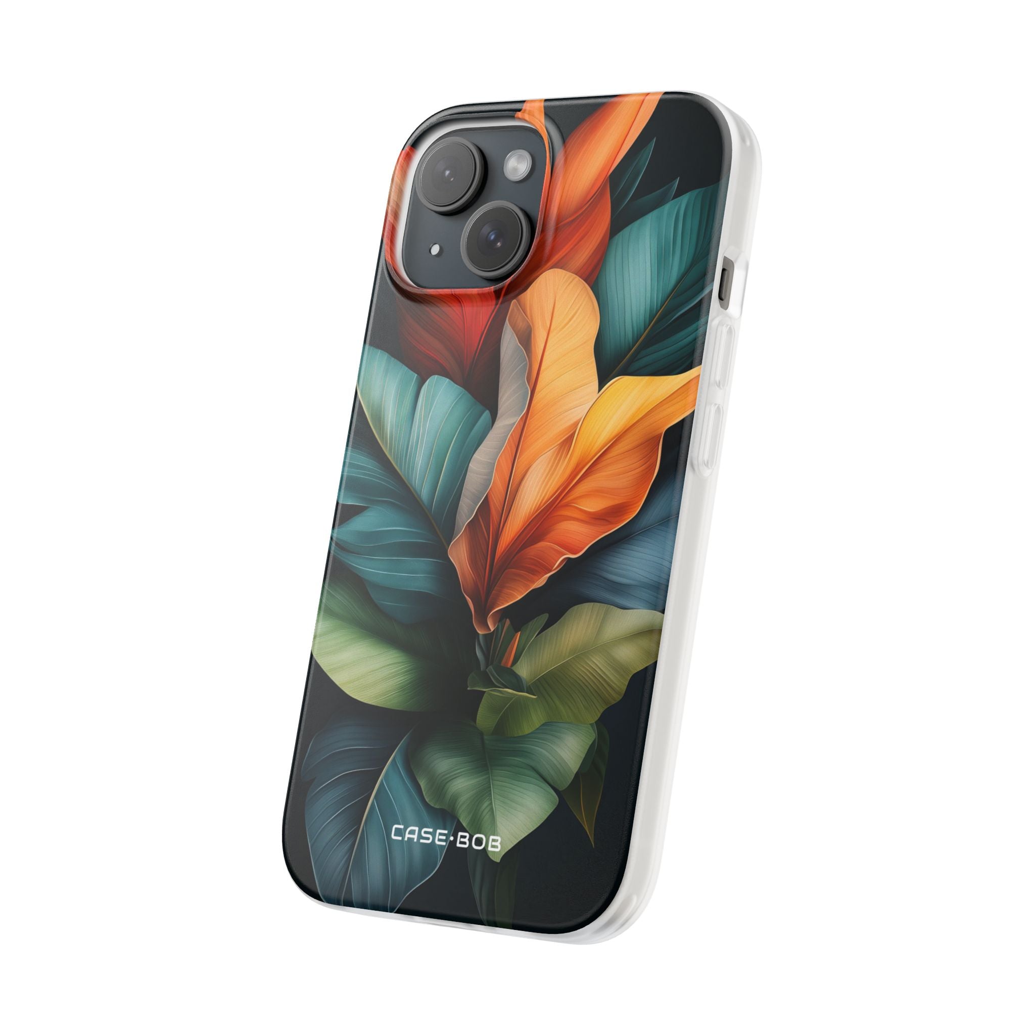 Tropical Leafburst iPhone 15 Case - Soft