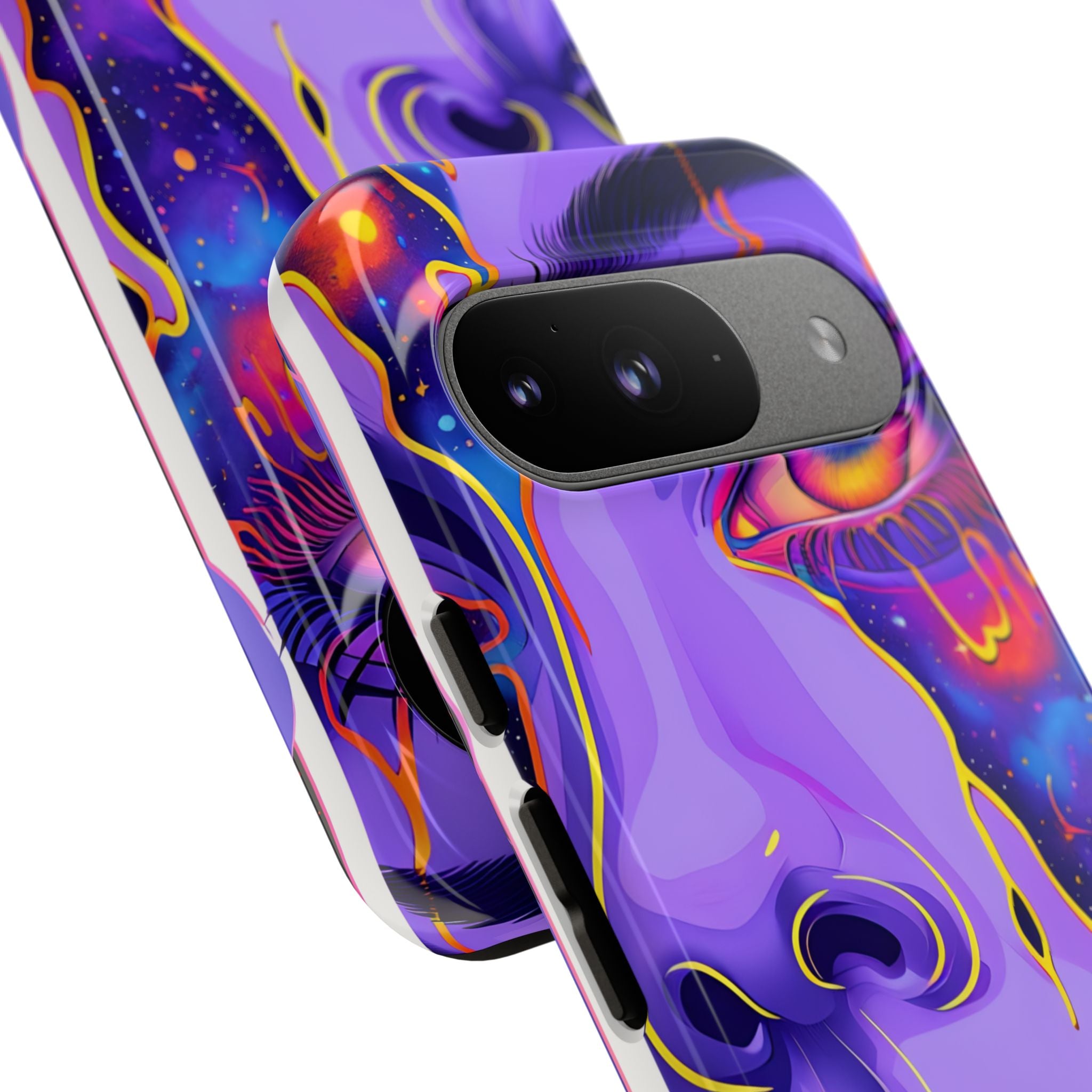 Vibrant Psychedelic Portrait Cosmic Details Google Pixel 9 - Tough