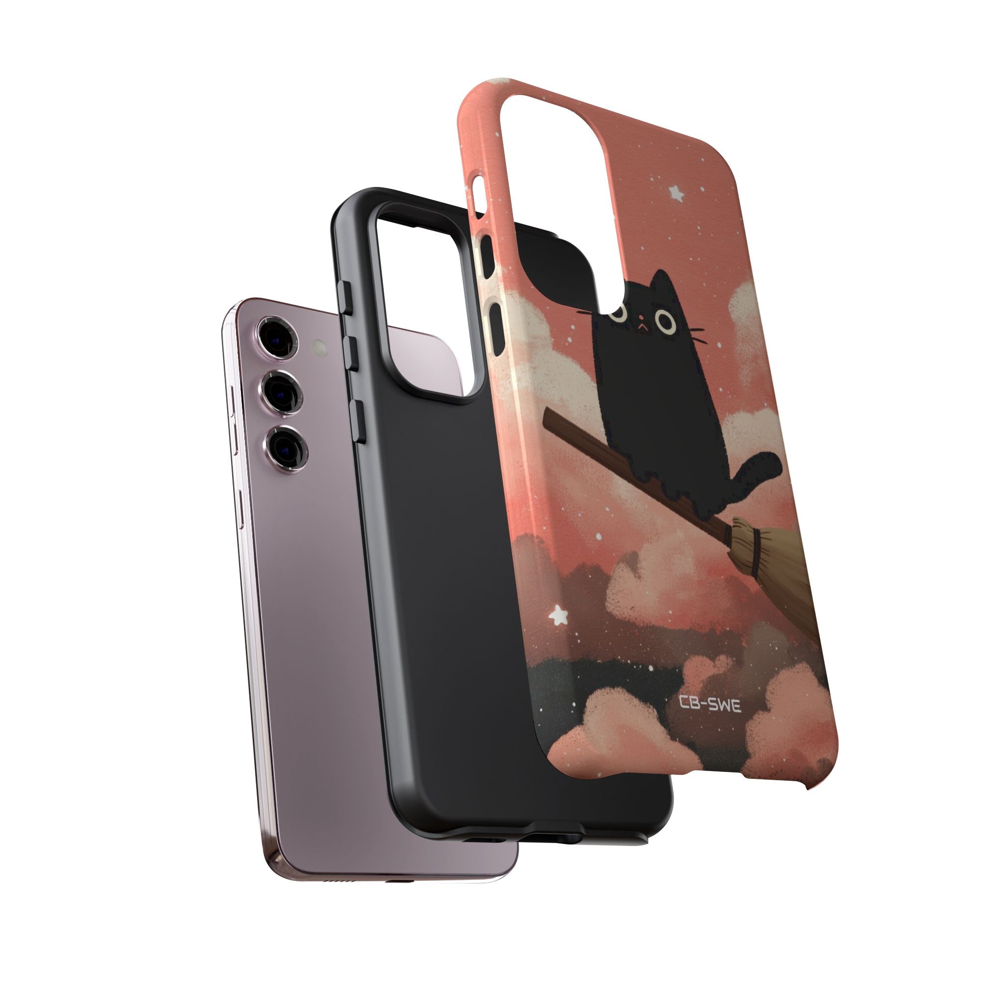 Cat Rides Broom - Samsung Case