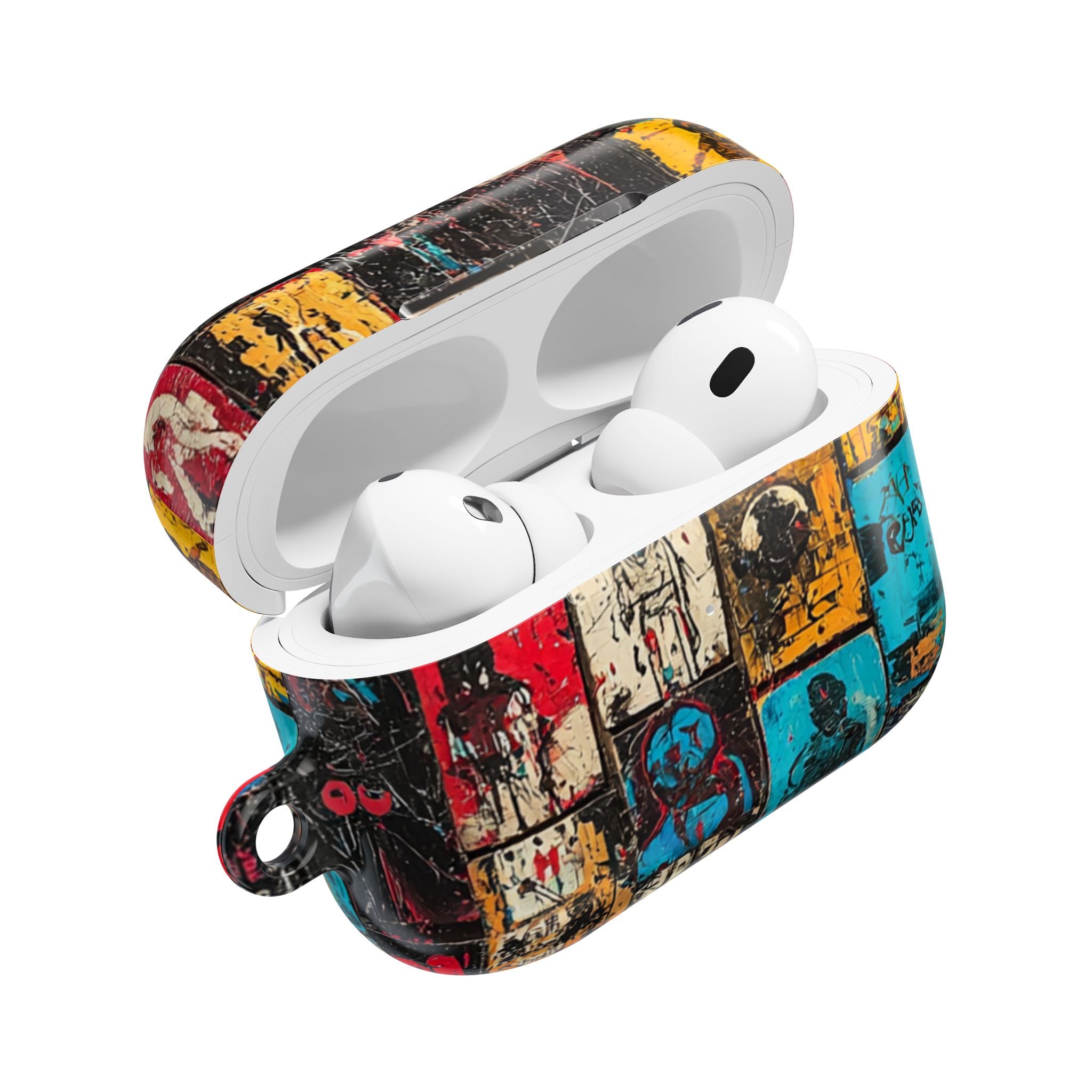 Portrait Grid Crimson - AirPods Case